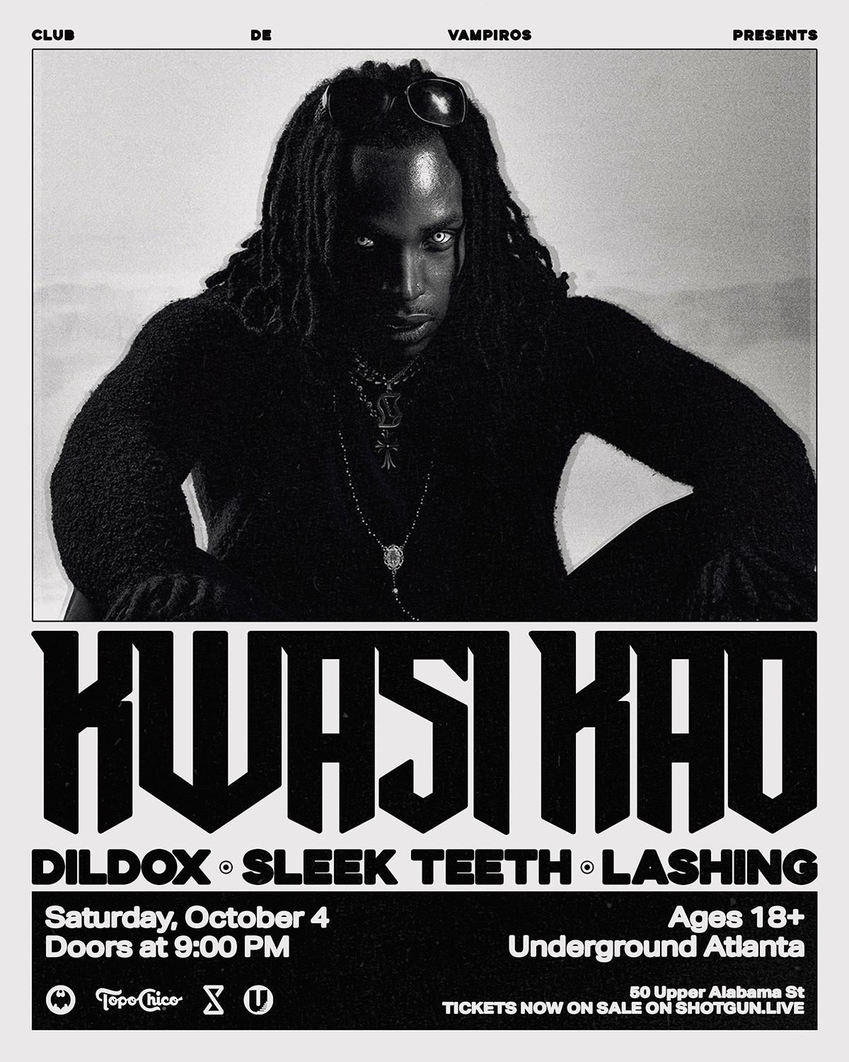Club De Vampiros Presents... Kwasi Kao (Live) With Dildox, Sleek Teeth, And Lashing