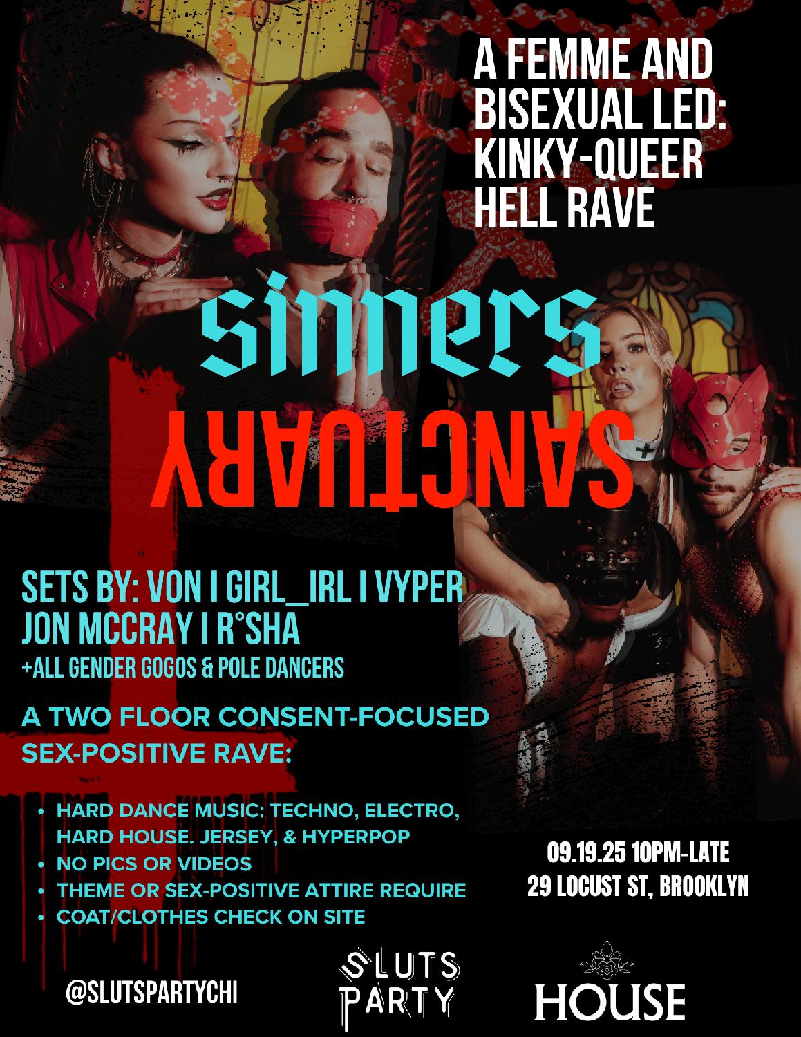 $Lut'S Party: Sinner'S Sanctuary - A Kinky-Queer Hell Rave (Femme And Bisexual Led)