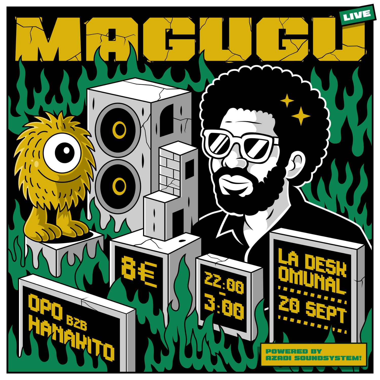 Magugu (Live) + Opoku B2B Hanakito + Azadi Soundsystem
