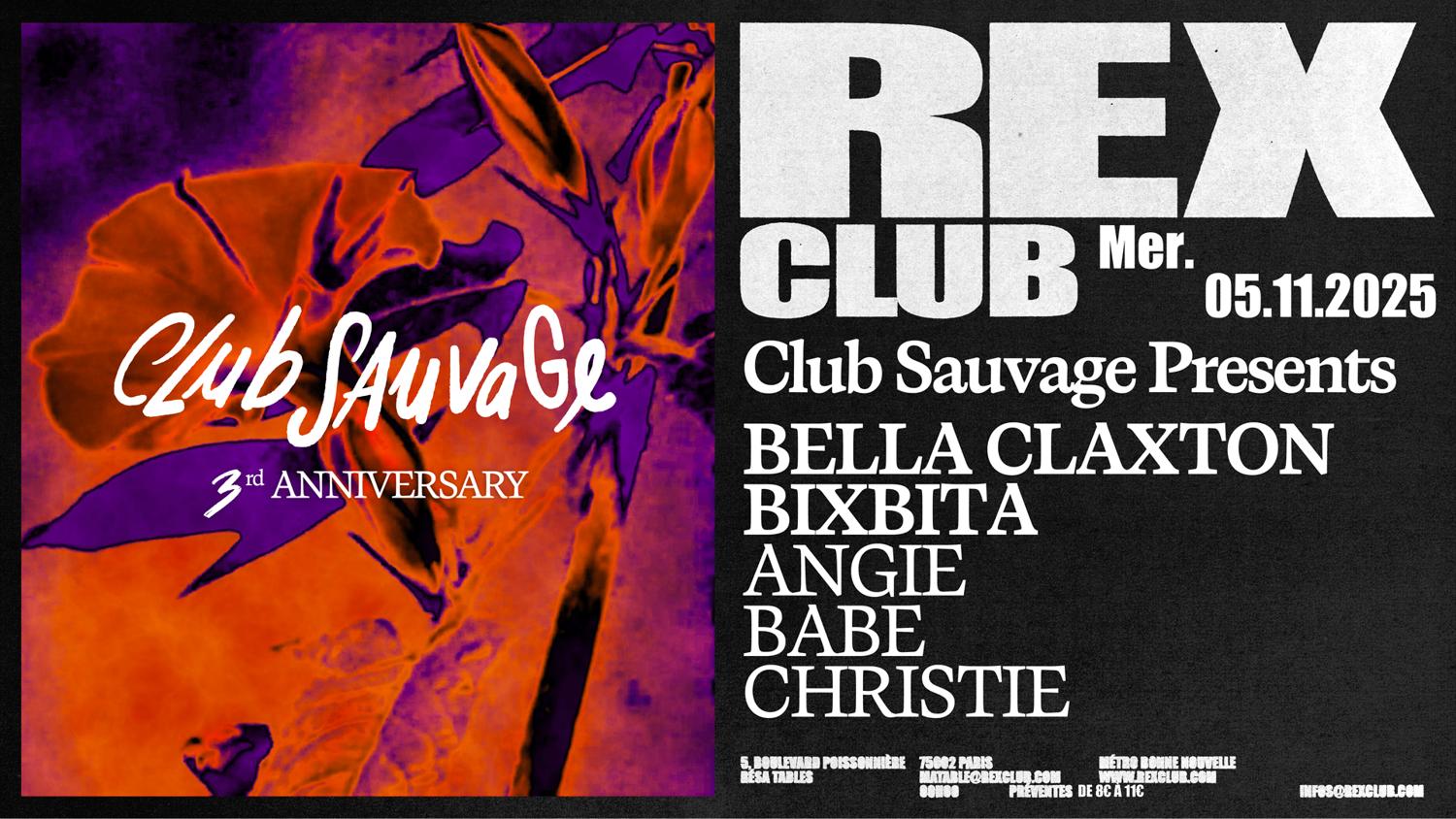 Club Sauvage 3Rd Anniversary With Bella Claxton & Bixbita