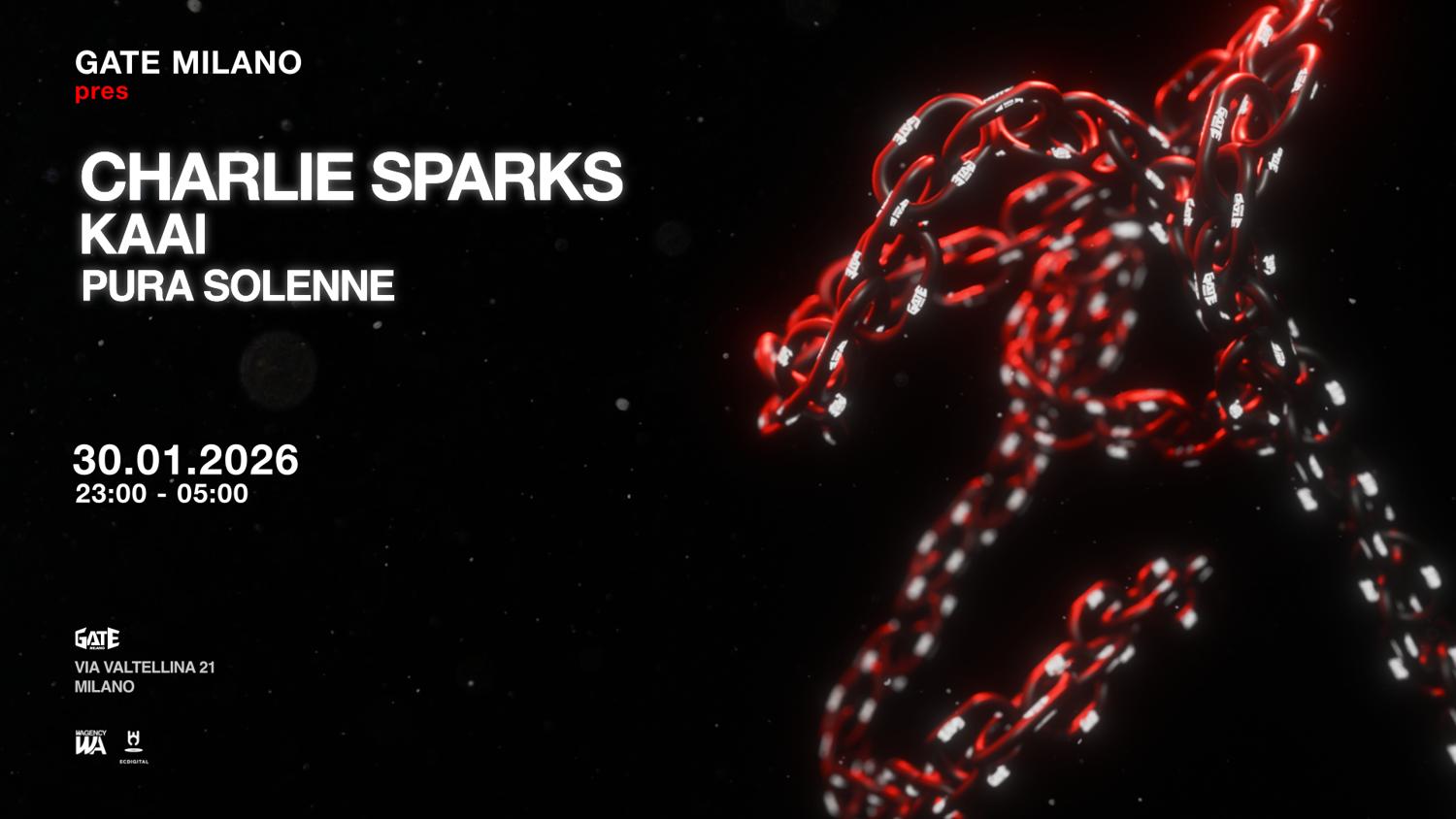 Charlie Sparks, Kaai, Pura Solenne