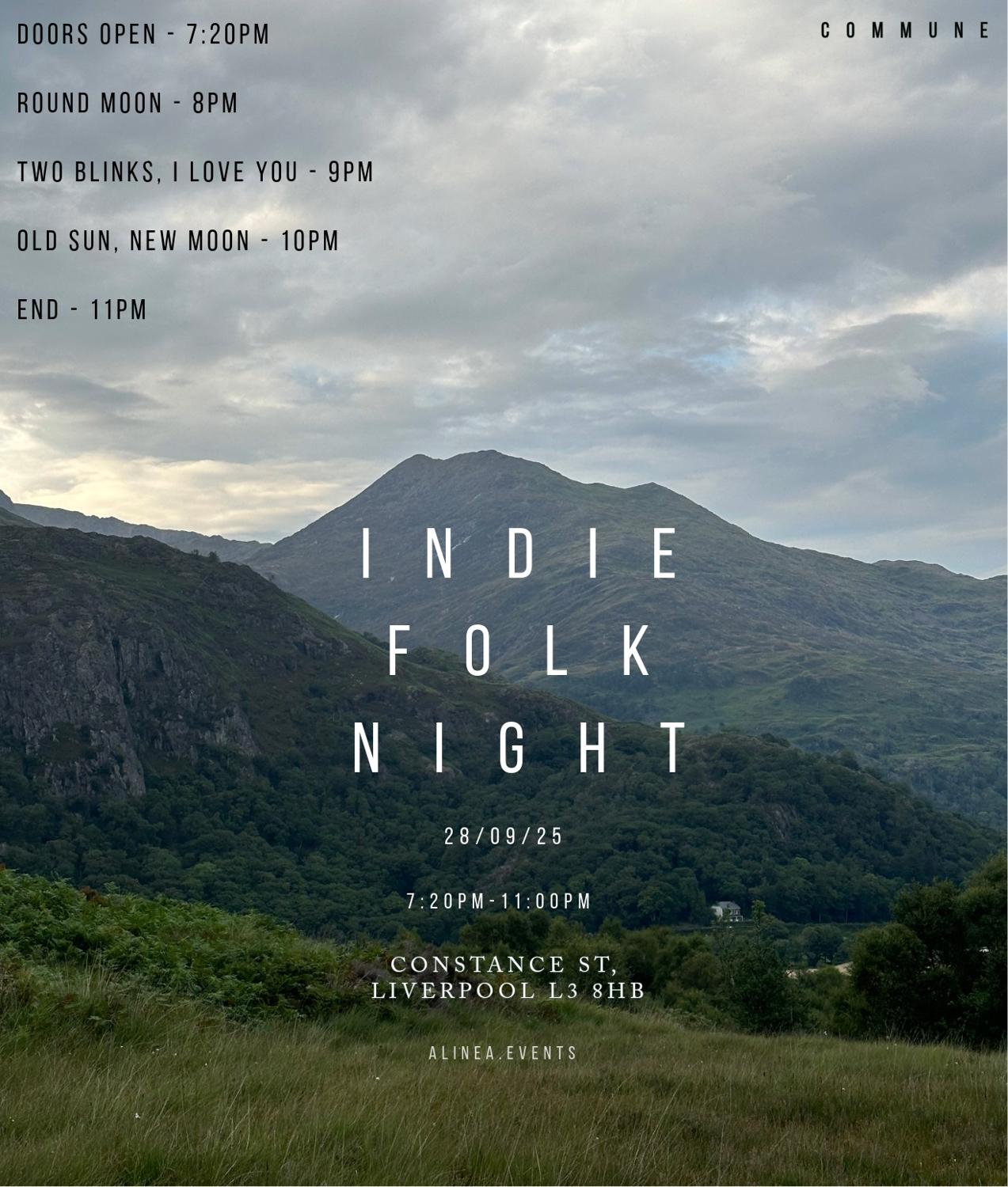 Indie Folk Night - Feat. Two Blinks, I Love You