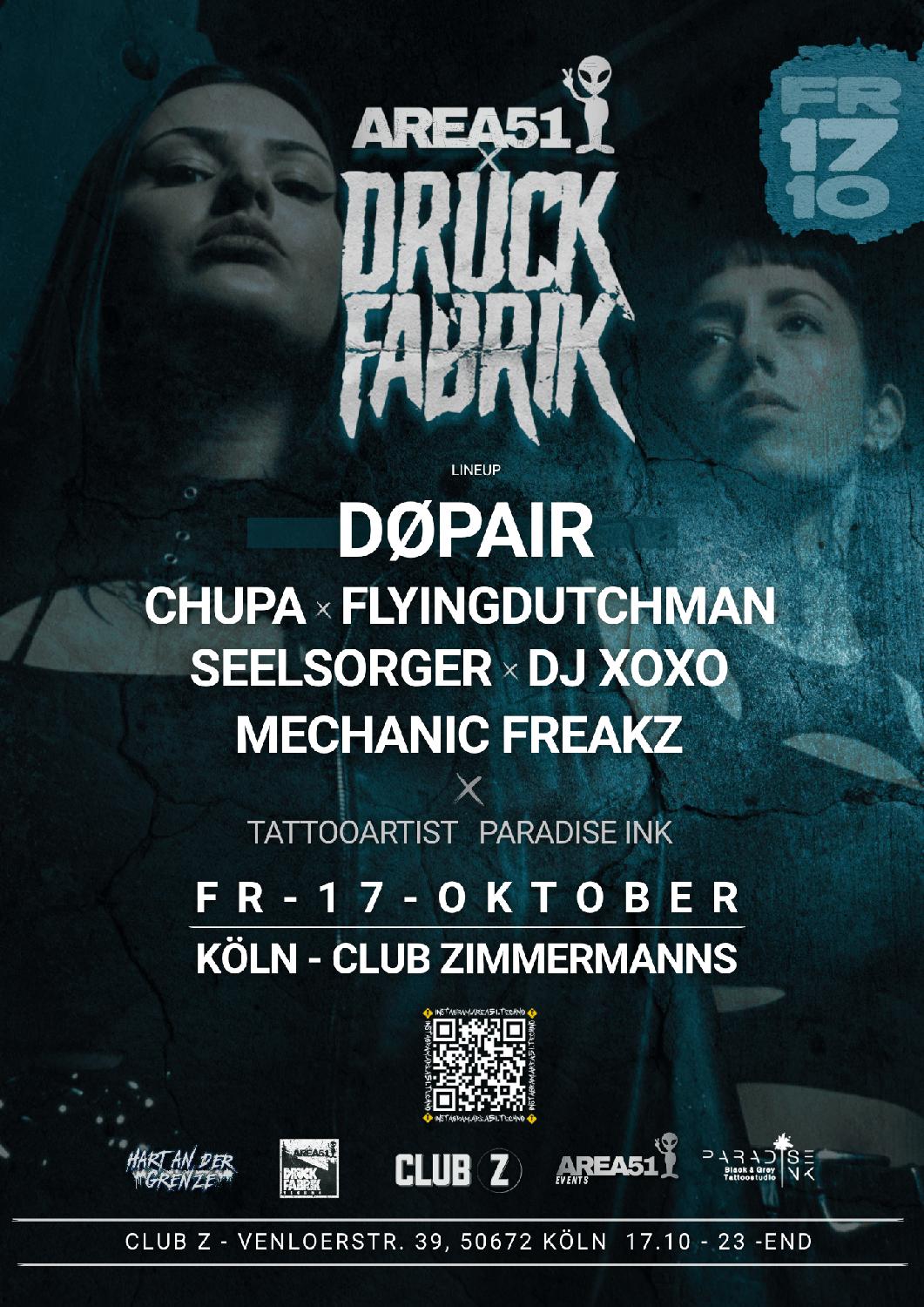 Druckfabrik X Area51 With Døpair - Club Z