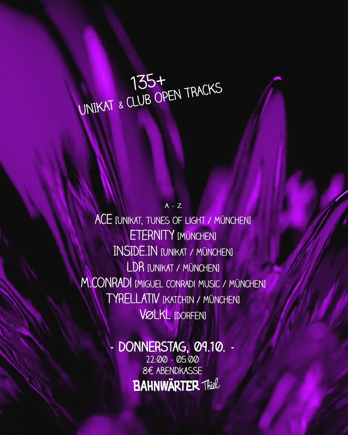 135+ Mit Unikat & Club Open Tracks | Bahnwärter Thiel