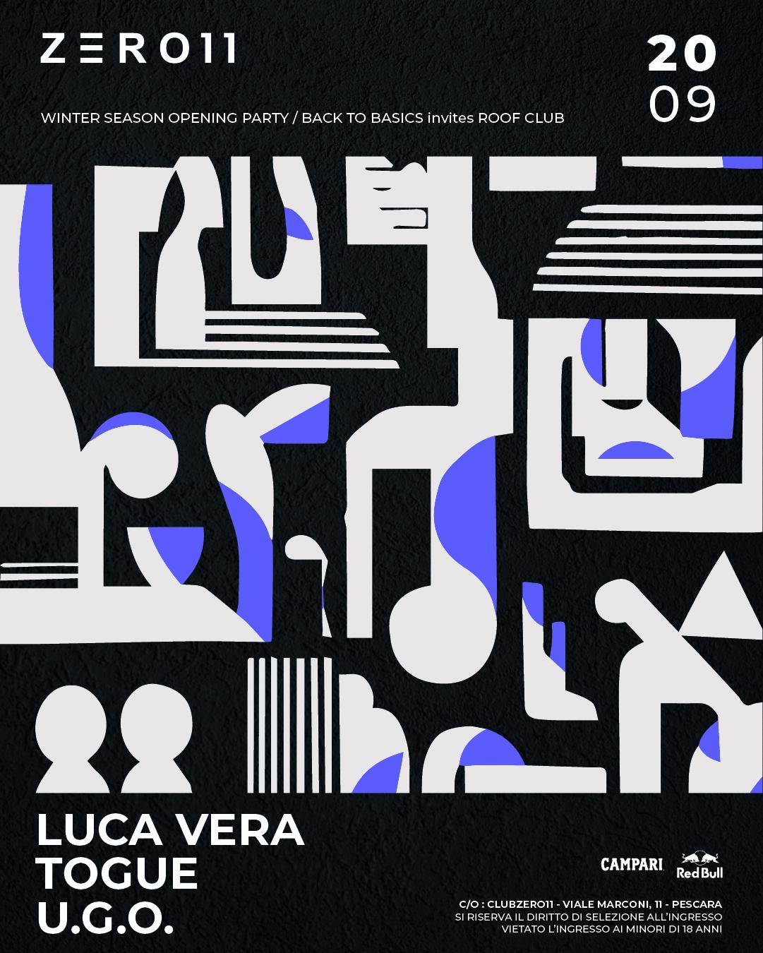 Zero11 Pres. Winter Season Opening Party - Back To Basics Invites Roof Club