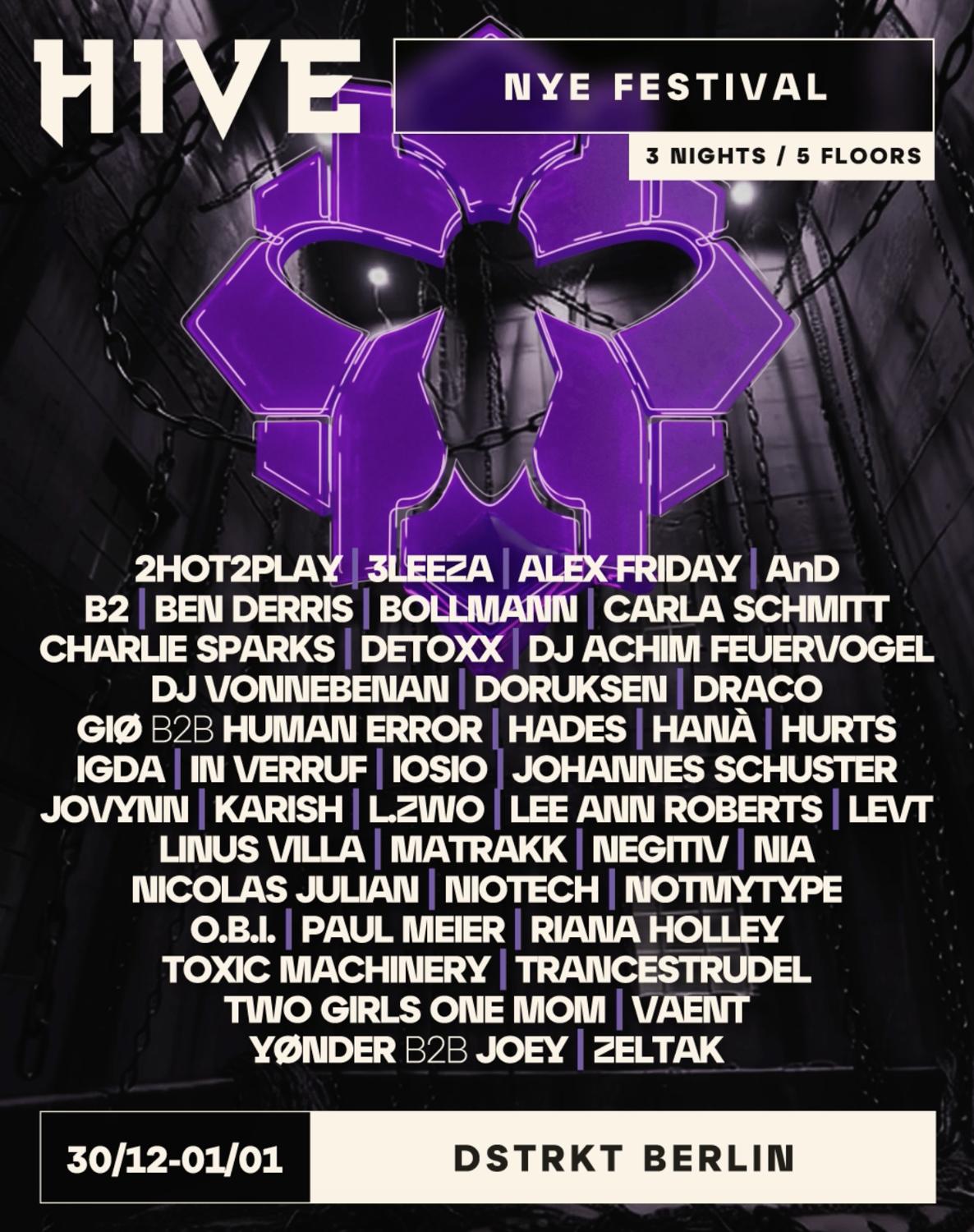 Hive Nye 2026 - Lee Ann Roberts, Charlie Sparks, Nicolas Julian, Hades More