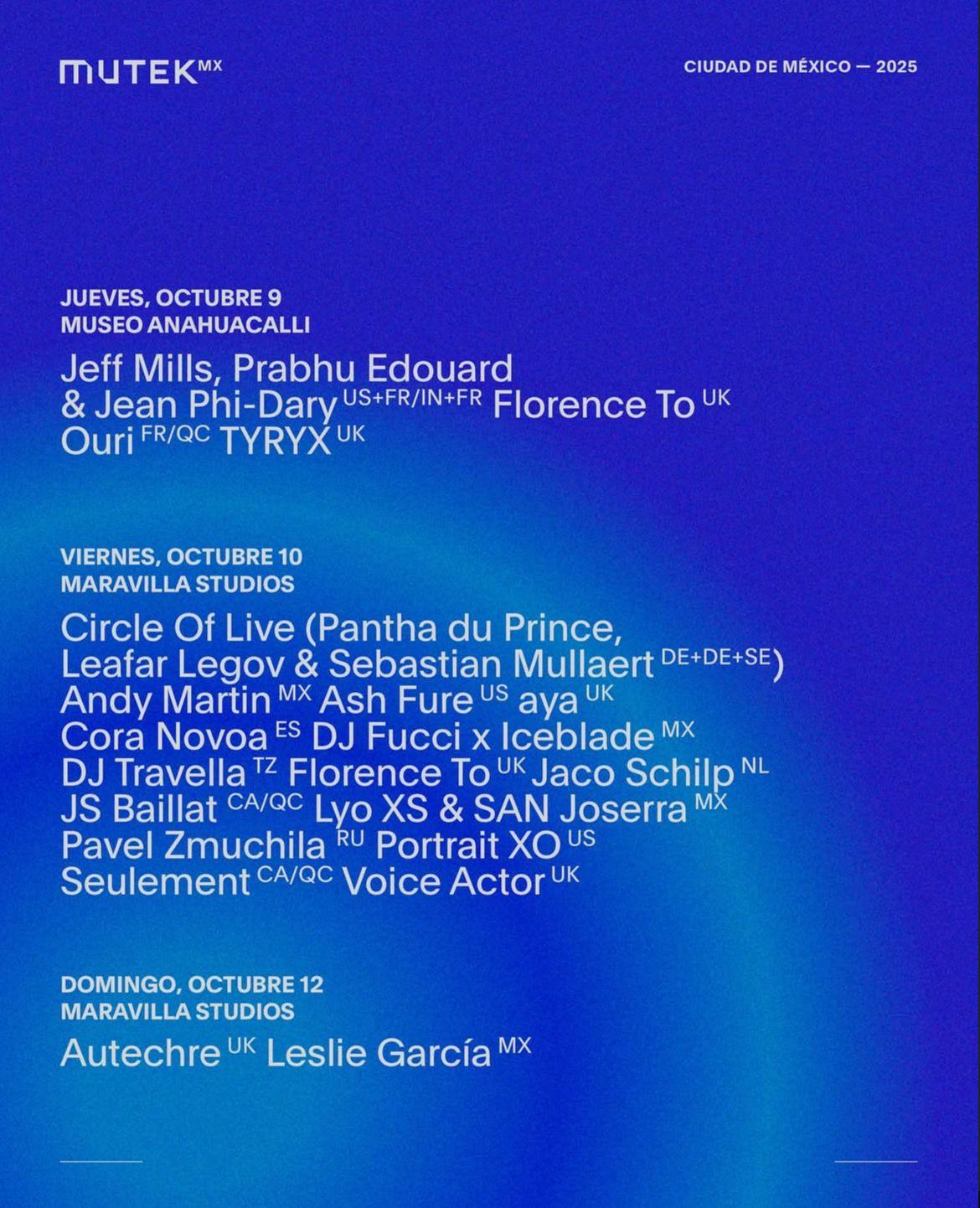 Mutek Mx | Jeff Mills, Jean-Phil Dary & Prabhu Edouard