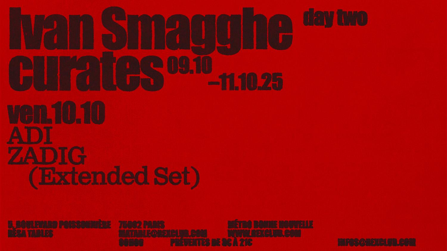 Ivan Smagghe Curates: Adi, Zadig (Extended Set)