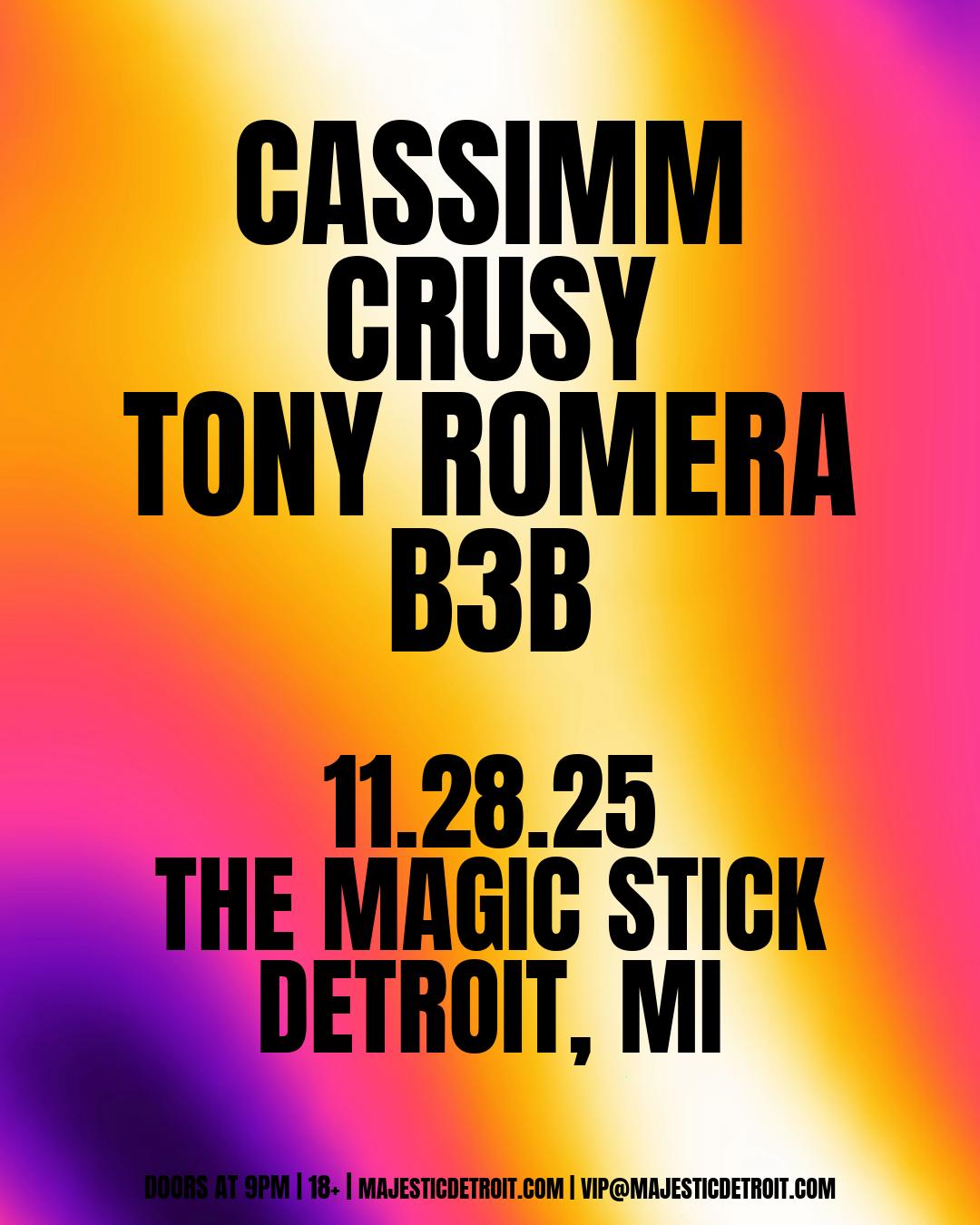 Tony Romera + Crusy + Cassimm B3B
