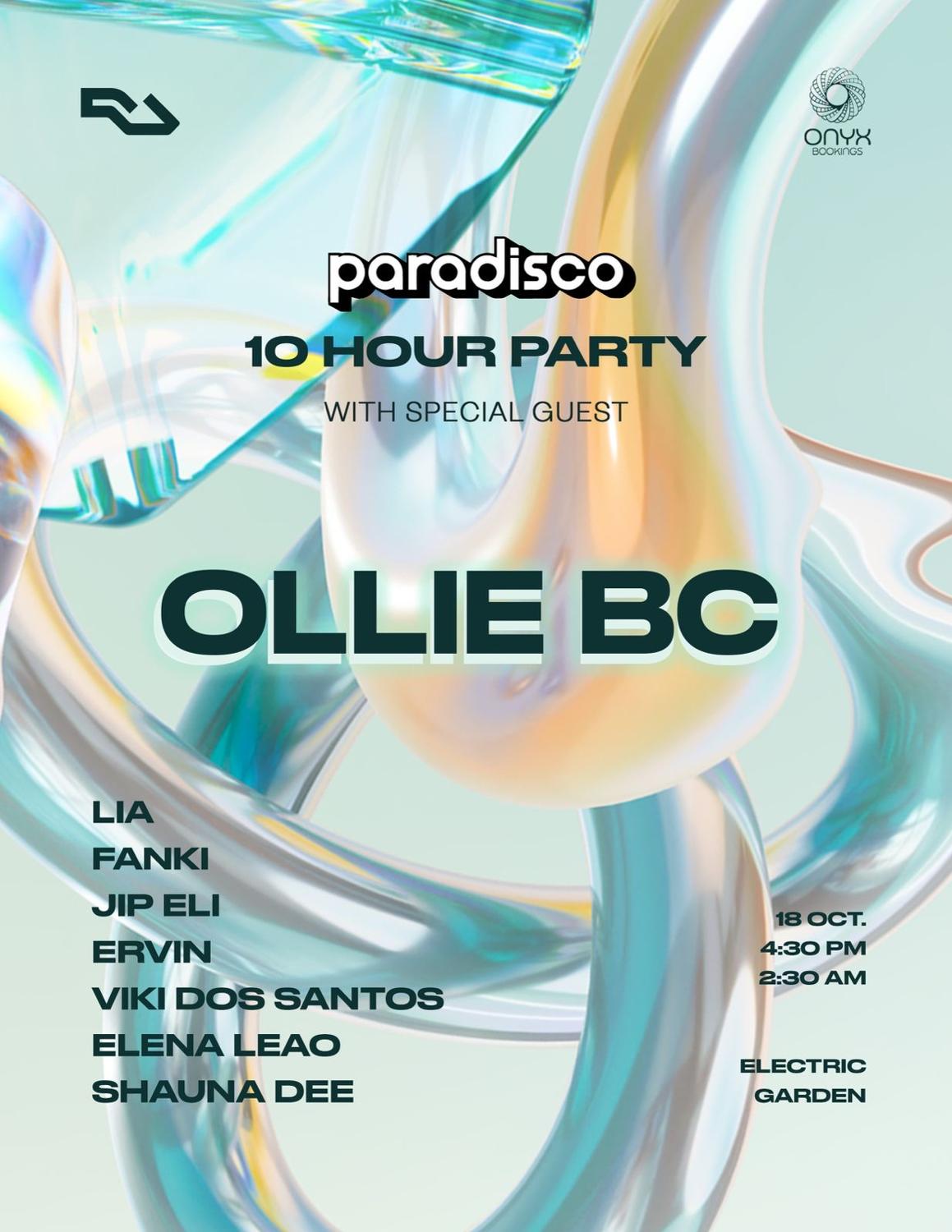 Paradisco Day Party With Special Guest Ollie Bc & Local Line Up