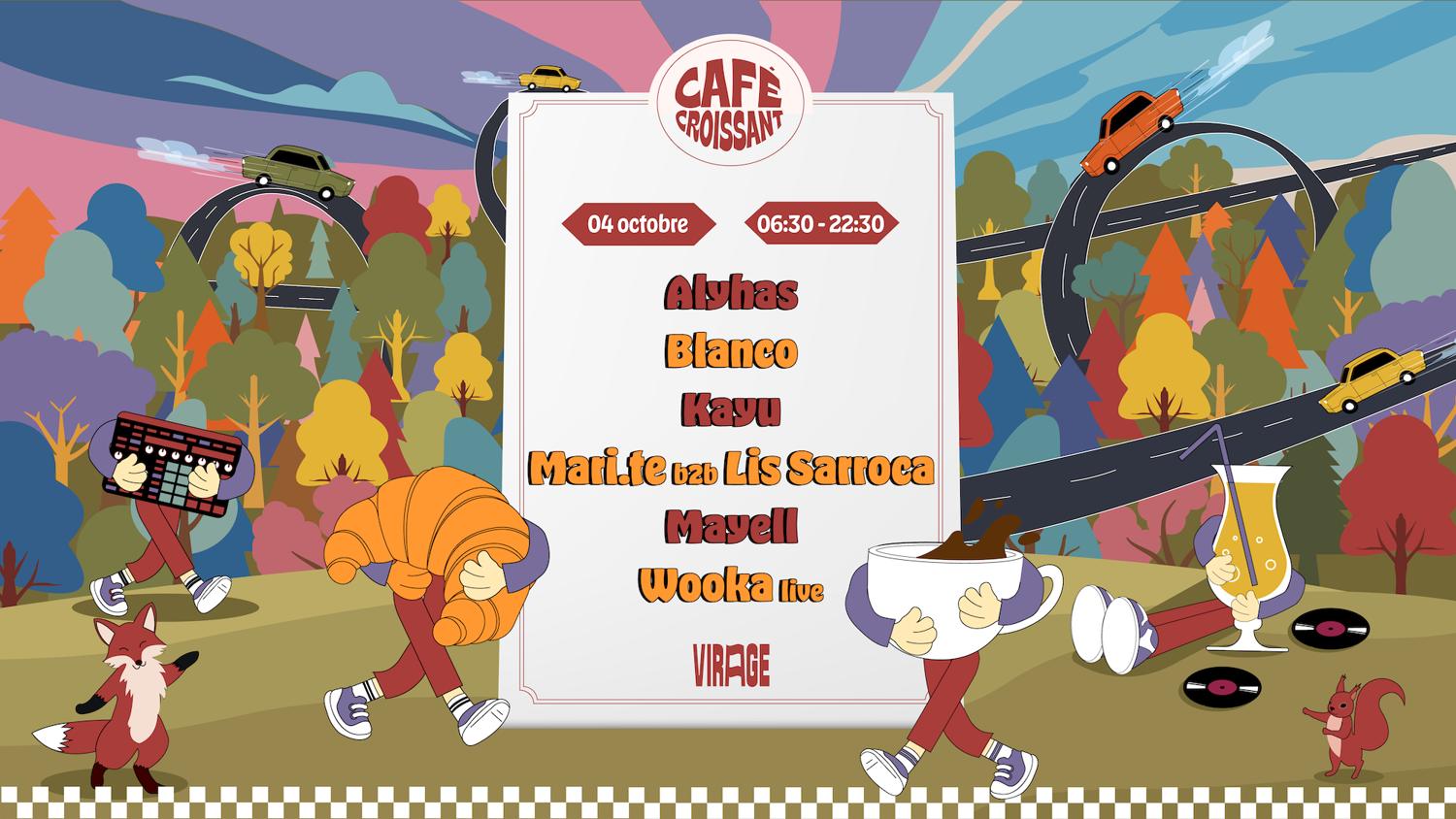 Café Croissant: Mari.Te, Lis Sarroca, Mayell Open Air