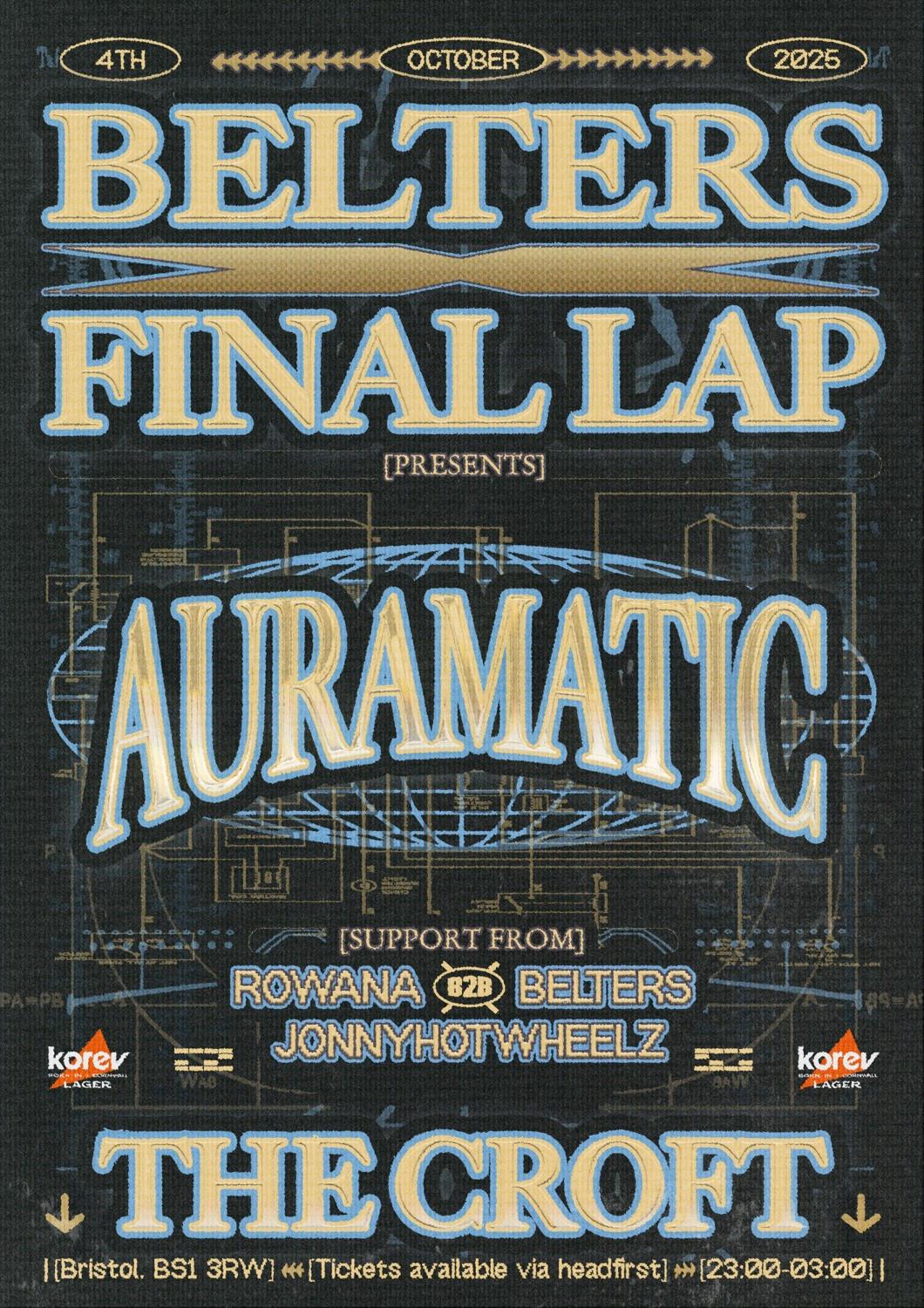 Belters X Final Lap: Auramatic, Rowana B2B Belters + Jonnyhotwheelz