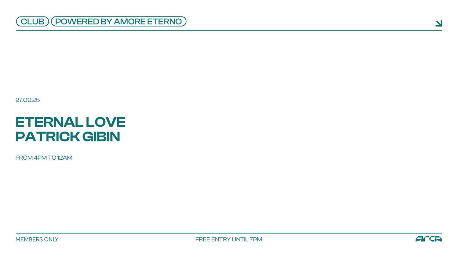 Amore Eterno With Patrick Gibin + Eternal Love