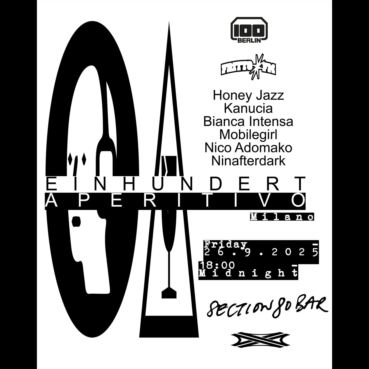 Einhundert & Fritto Fm: Aperitivo With Mobilegirl, Nico Adomako, Ninafterdark