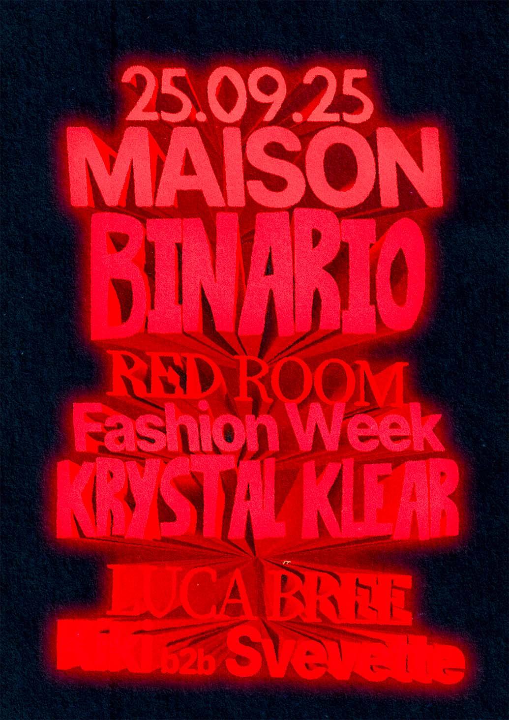 Maison Binario Fw @Redroom 