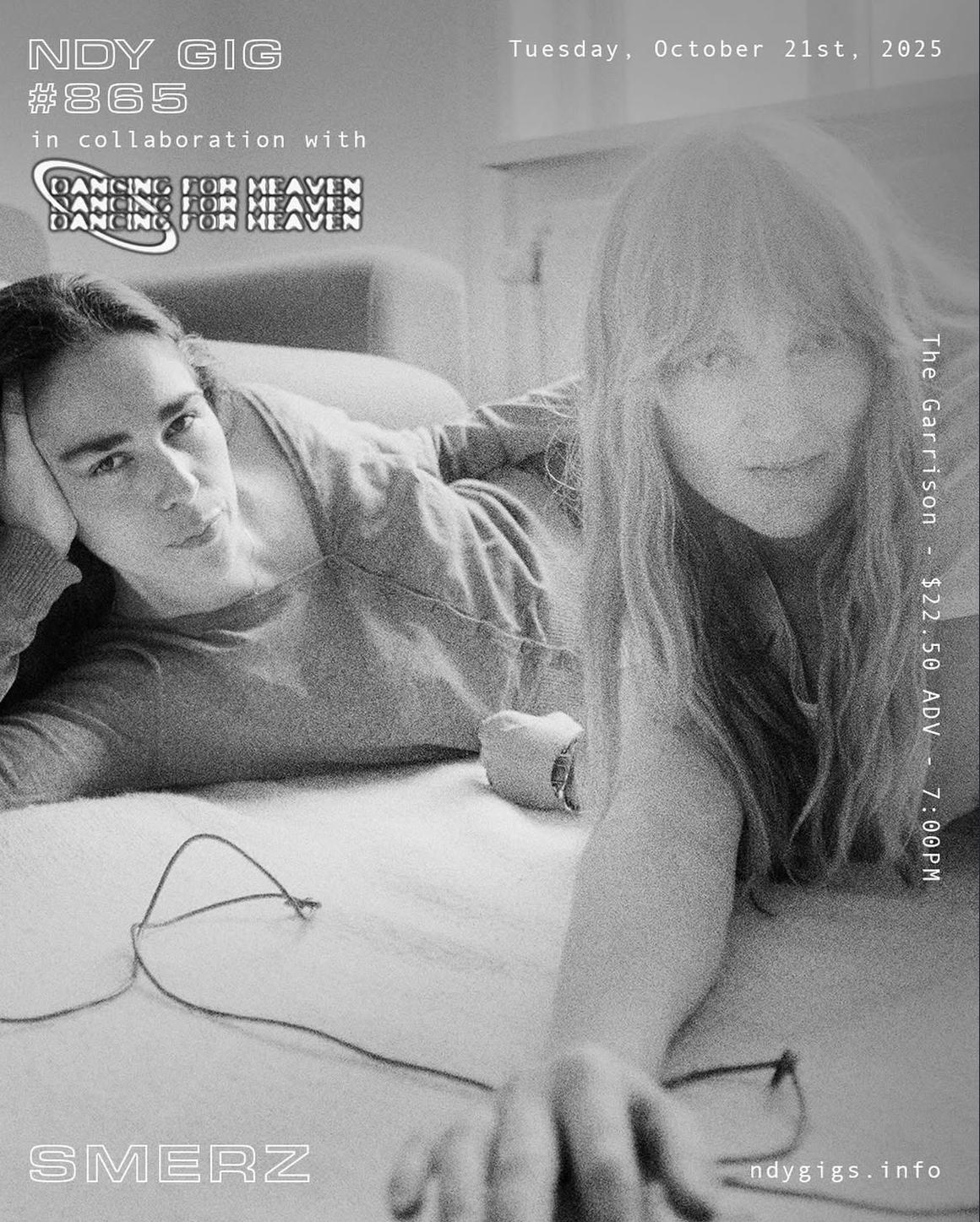 Not Dead Yet + Dancing For Heaven Present: Smerz + New York