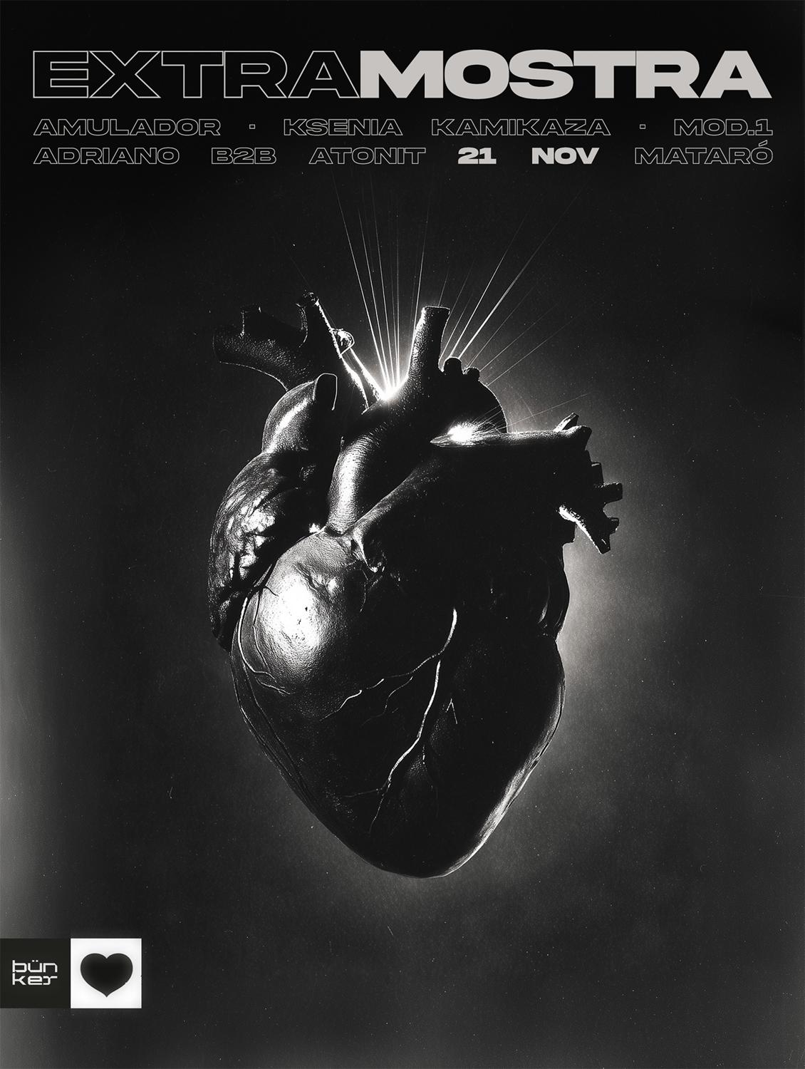 Extramostra X Bünker · Amulador, Ksenia Kamikaza, Mod.1, Adriano B2B Atonit