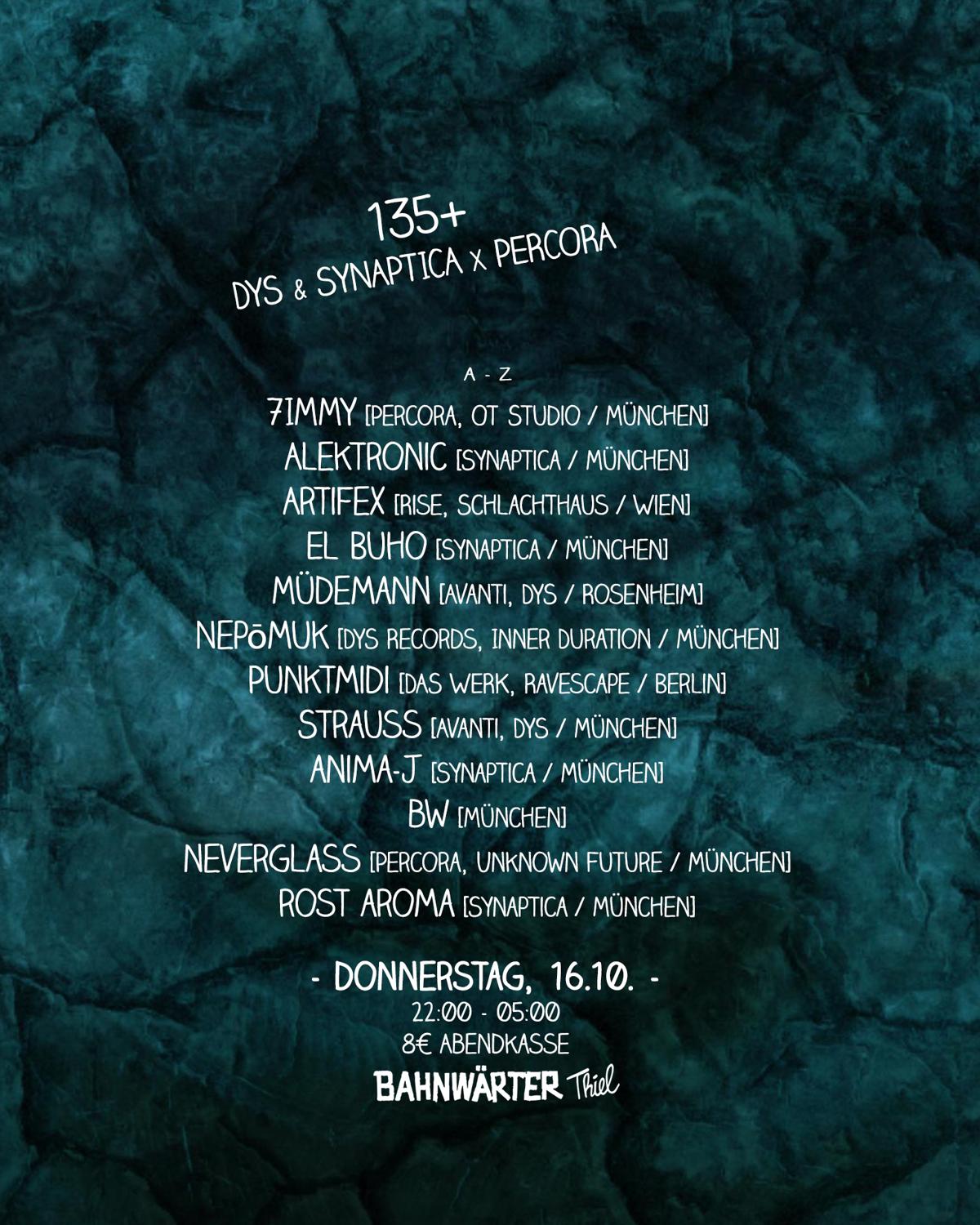 135+ Mit Dys & Synaptica X Percora | Bahnwärter Thiel