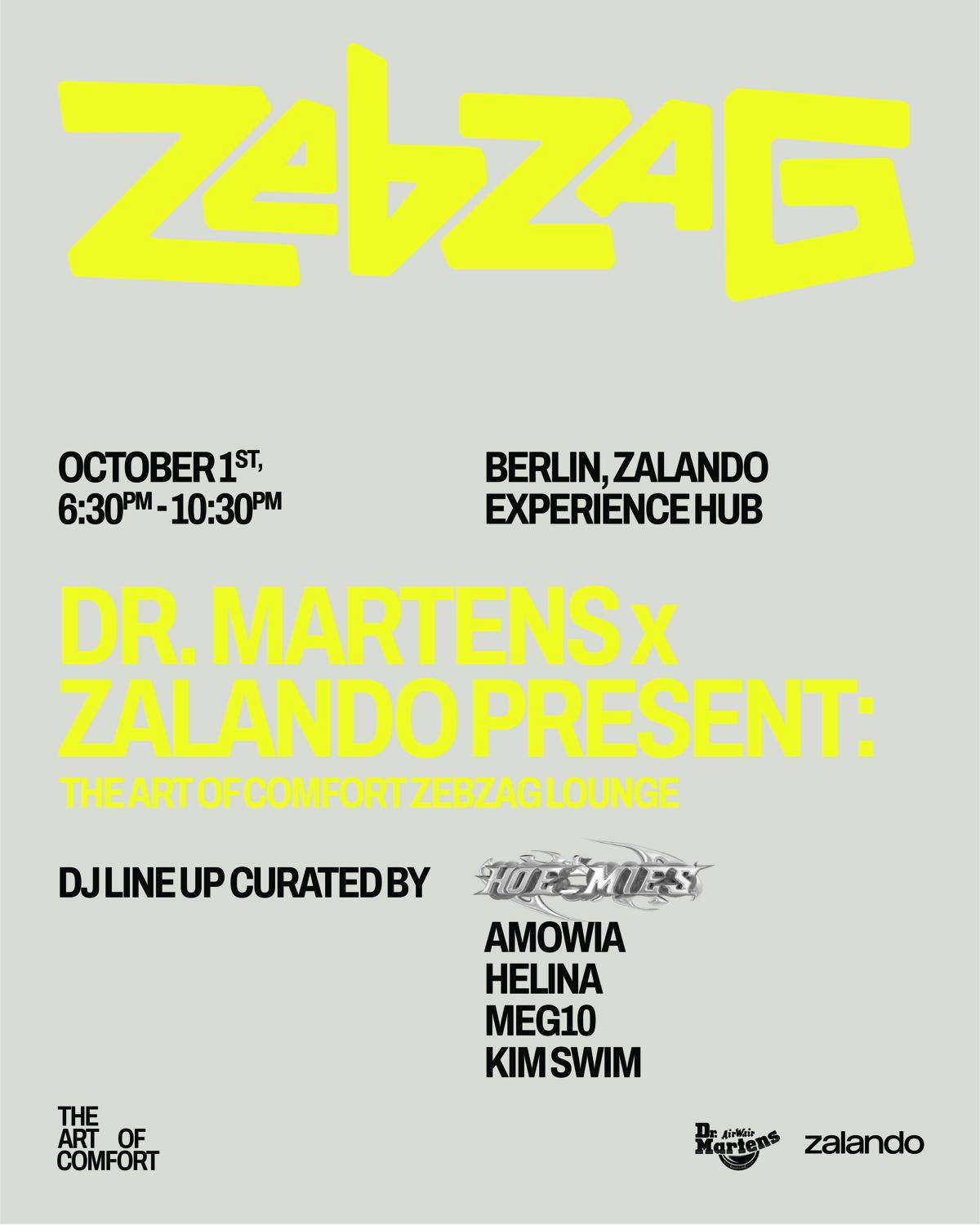 Dr. Martens X Zalando Presents The Zebzag Lounge