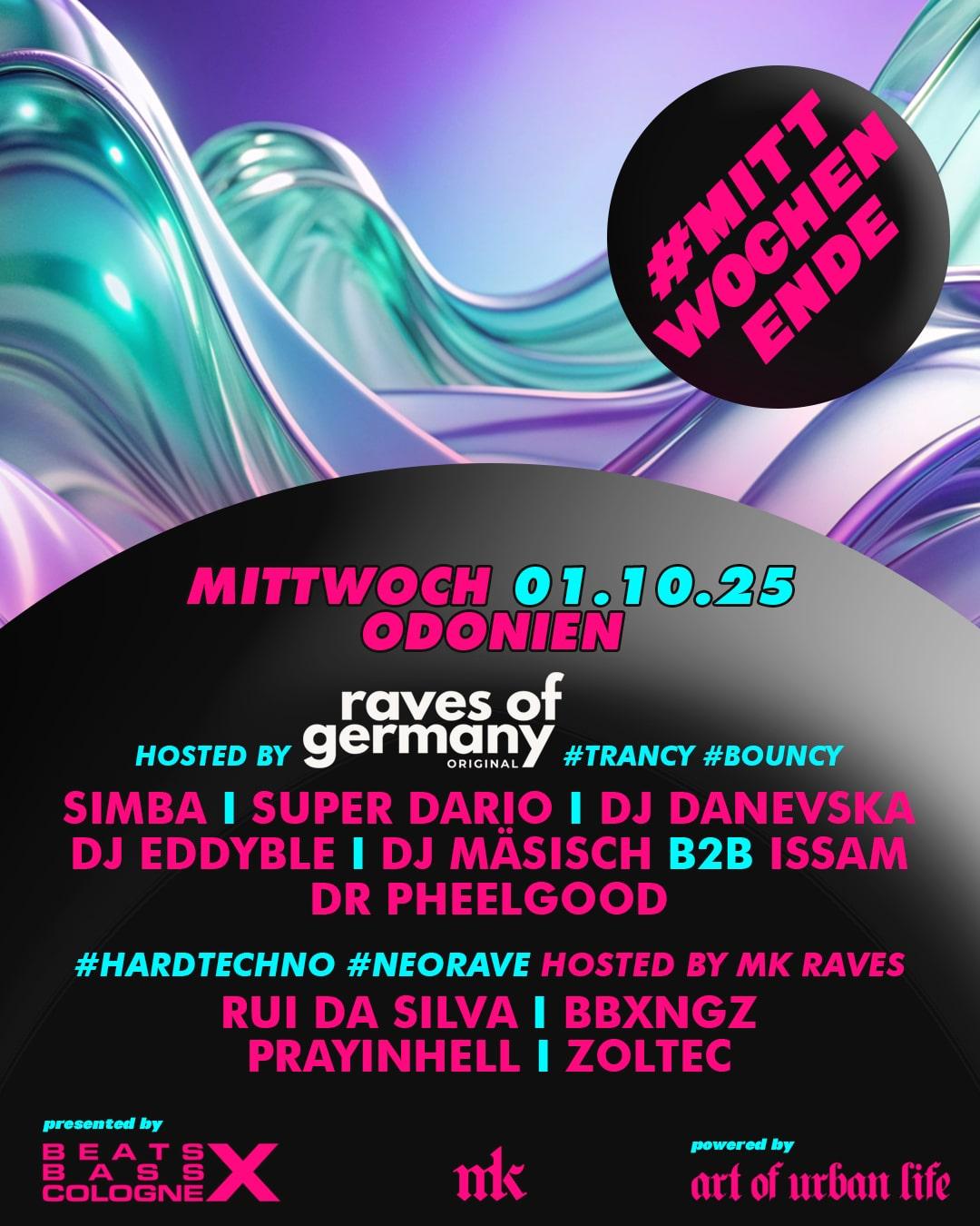 Beats X Bass X Cologne With Raves Of Germany & Mk Raves #Mittwochenende