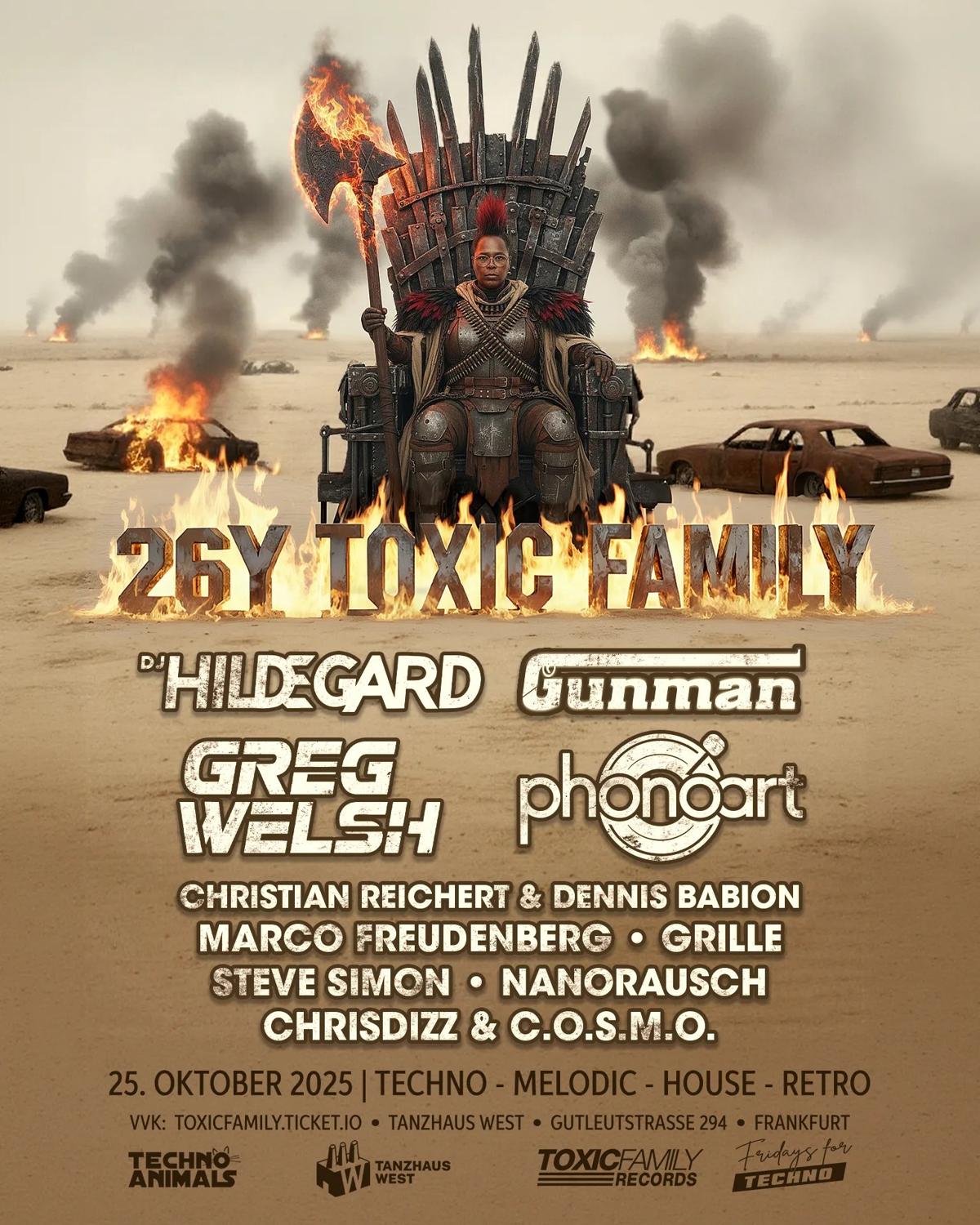 26 Jahre Toxic Family - Techno, Melodic, House, Retro