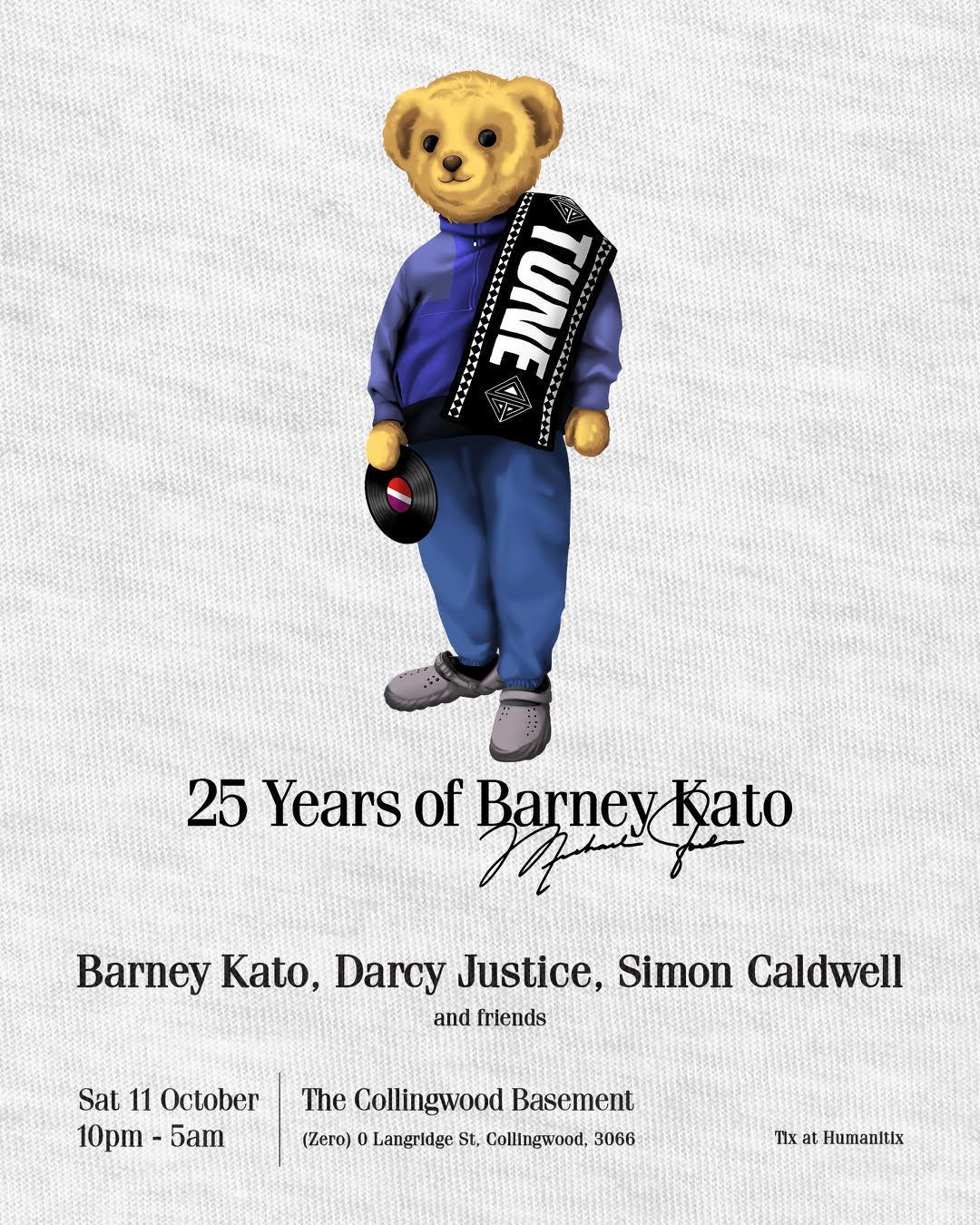 25 Years Of Barney Kato With Darcy Justice And Simon Caldwell