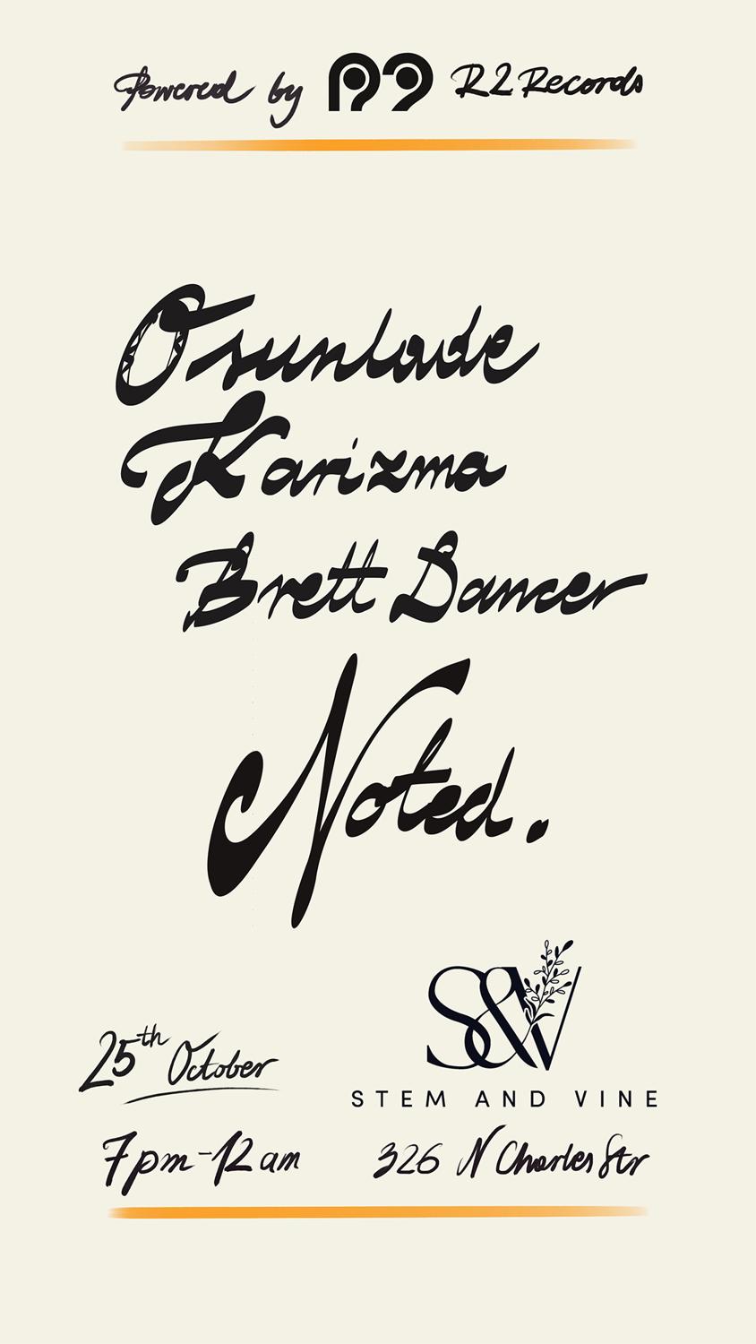 Noted...Can'T Call It Record Release Party