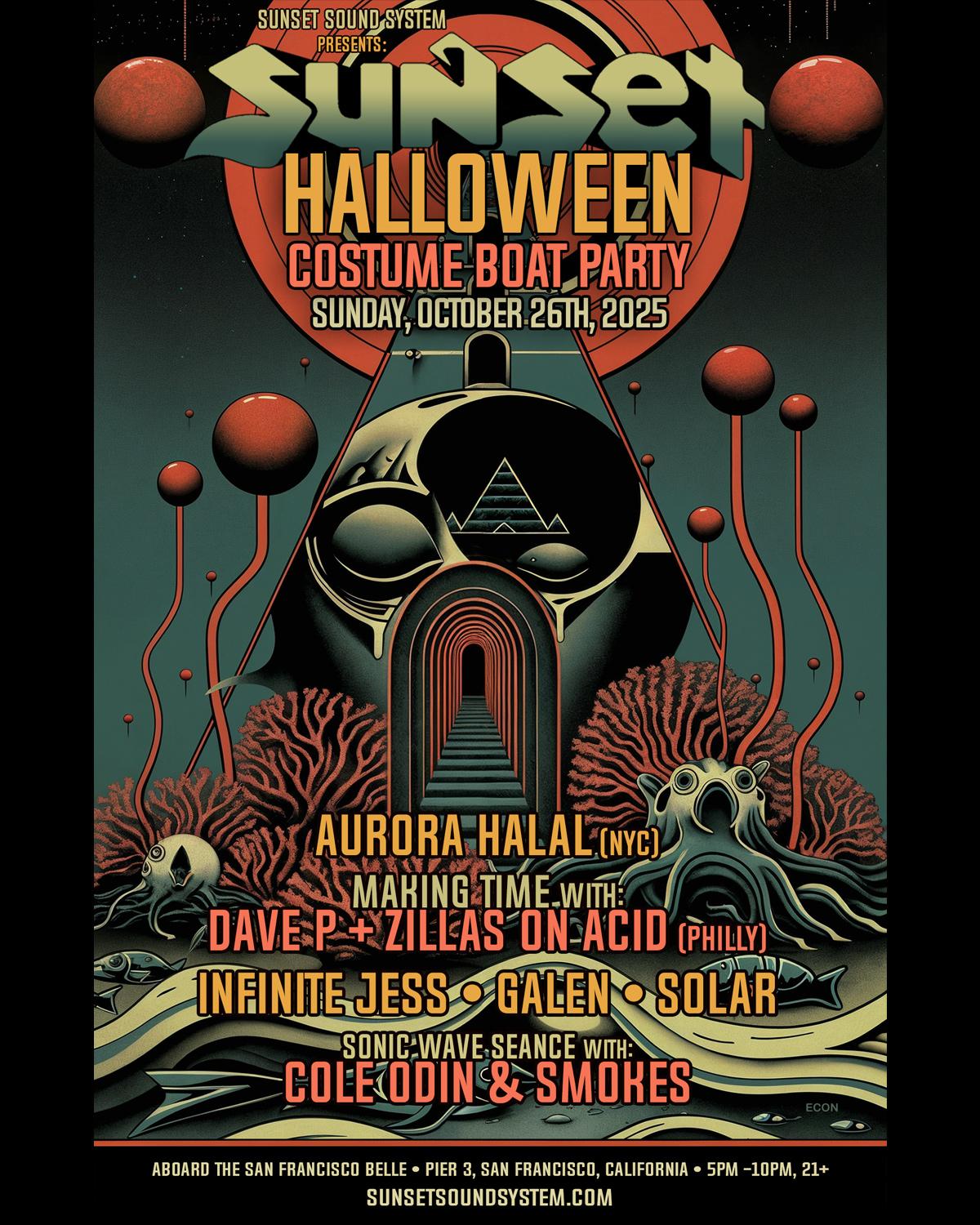 Sunset Sound System Halloween Costume Boat + After-Party 2025