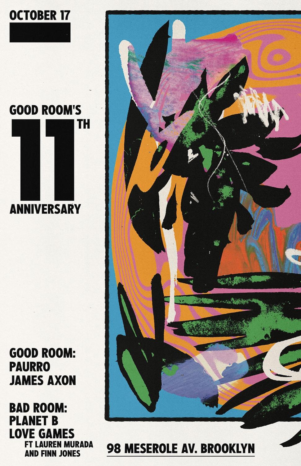 Good Room'S 11Th Anniversary Ft Paurro, James Axon, Planet B, Lauren Murada, Finn Jones