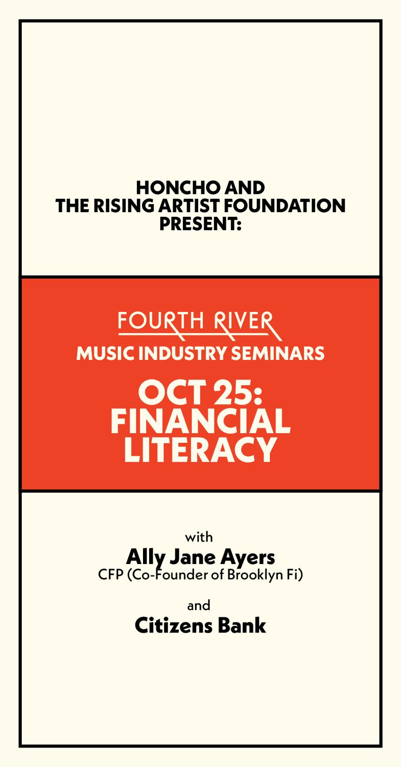 Fourth River Public Music Industry Seminars Session 3: Financial Literacy