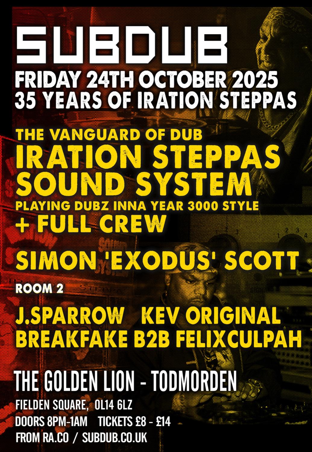 Subdub - Iration Steppas 35 Years Tour