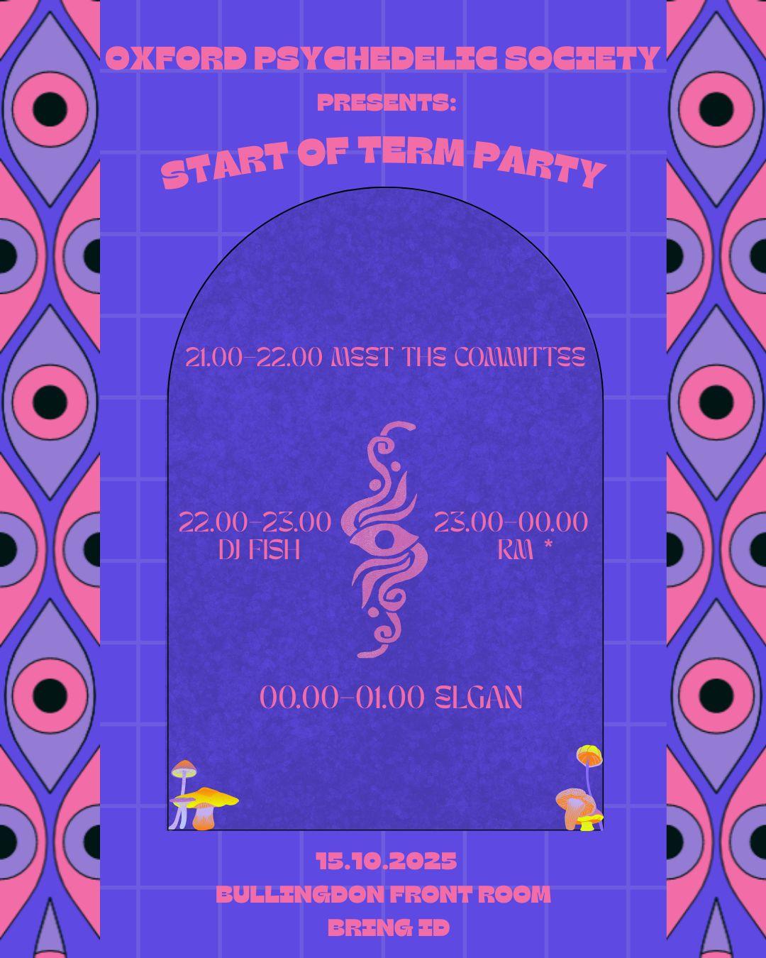 Ops Presents: Start Of Term Party