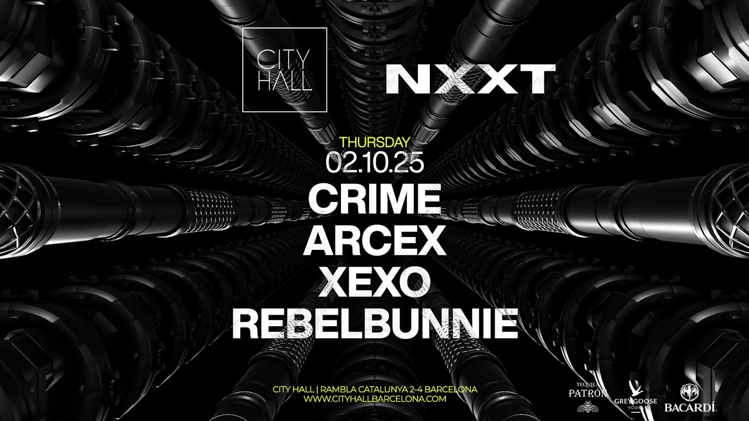 Free Party! Nxxt Pres: Crime, Rebelbunnie, Arcex, Xexo