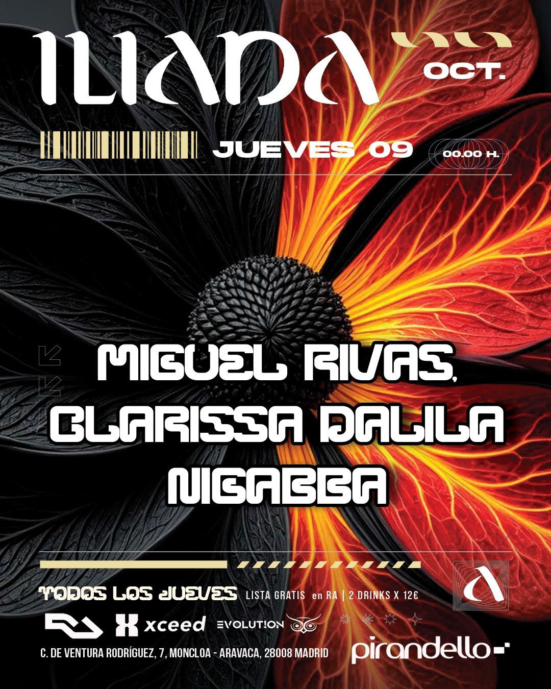 Iliada Club + Miguel Rivas + Clarissa Dalila + Nigabba