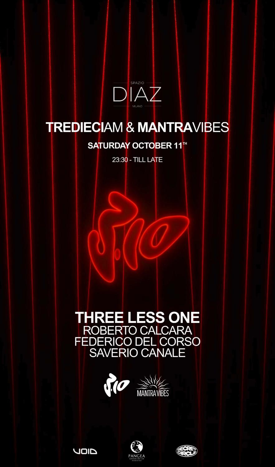 Tredieci W/ Three Less One