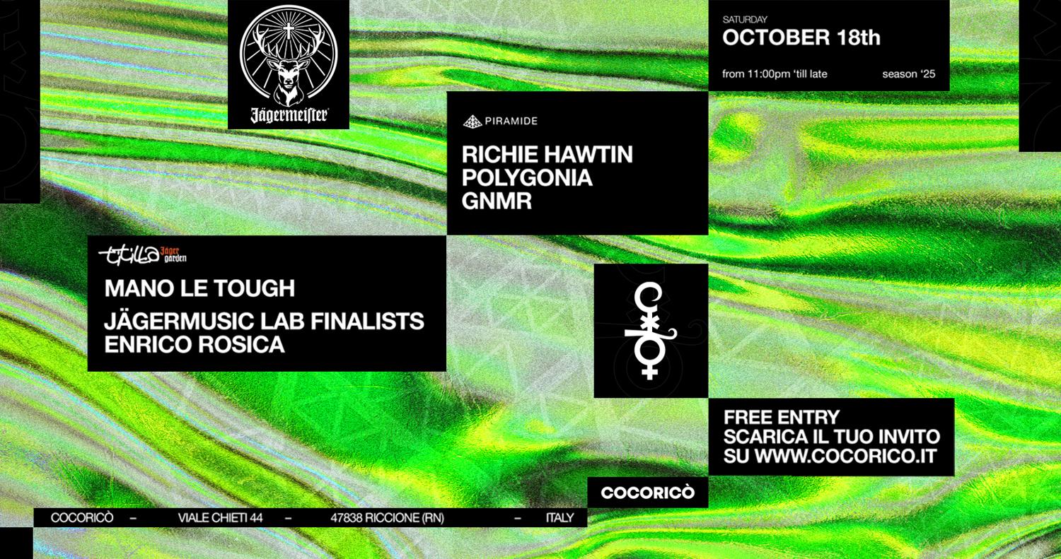 Jägermusic Lab With Richie Hawtin, Polygonia, Gnmr, Mano Le Tough
