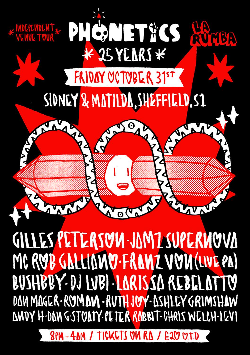 Phonetics 25 Years X La Rumba: Gilles Peterson, Jamz Supernova, Mc Rob Galliano