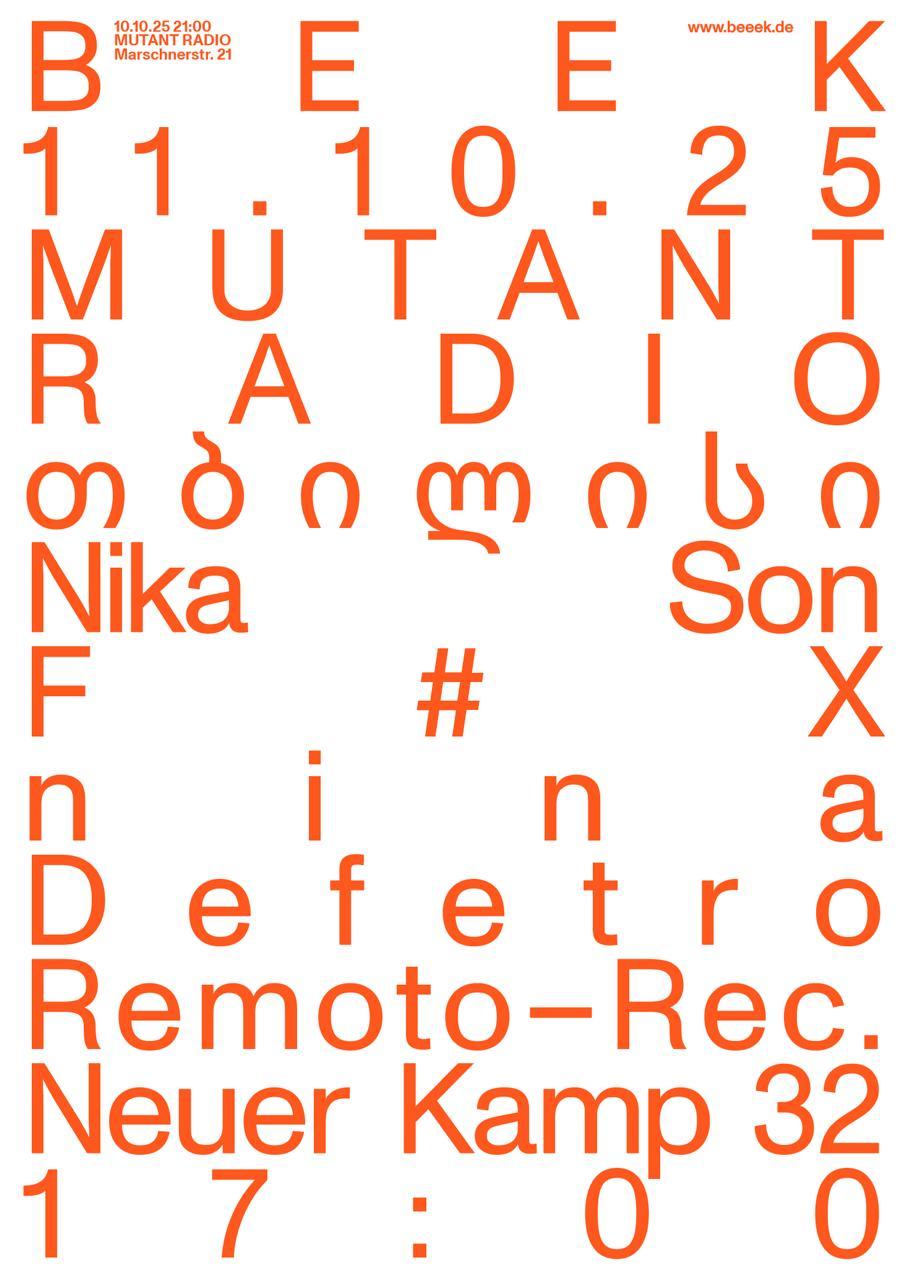 Beek X Mutant Radio Tbilisi