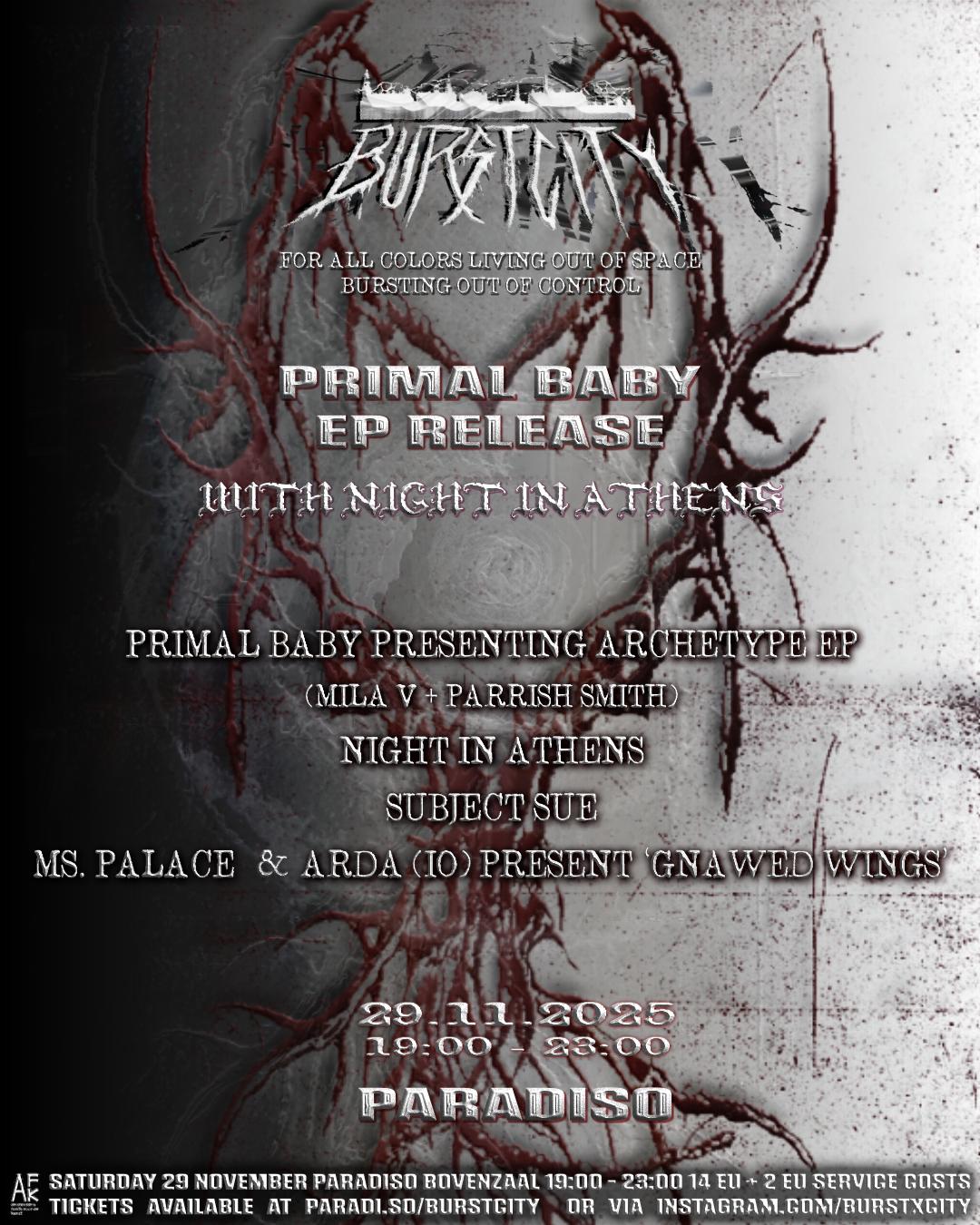 Burst City: Primal Baby Ep Release Special With Night In Athens