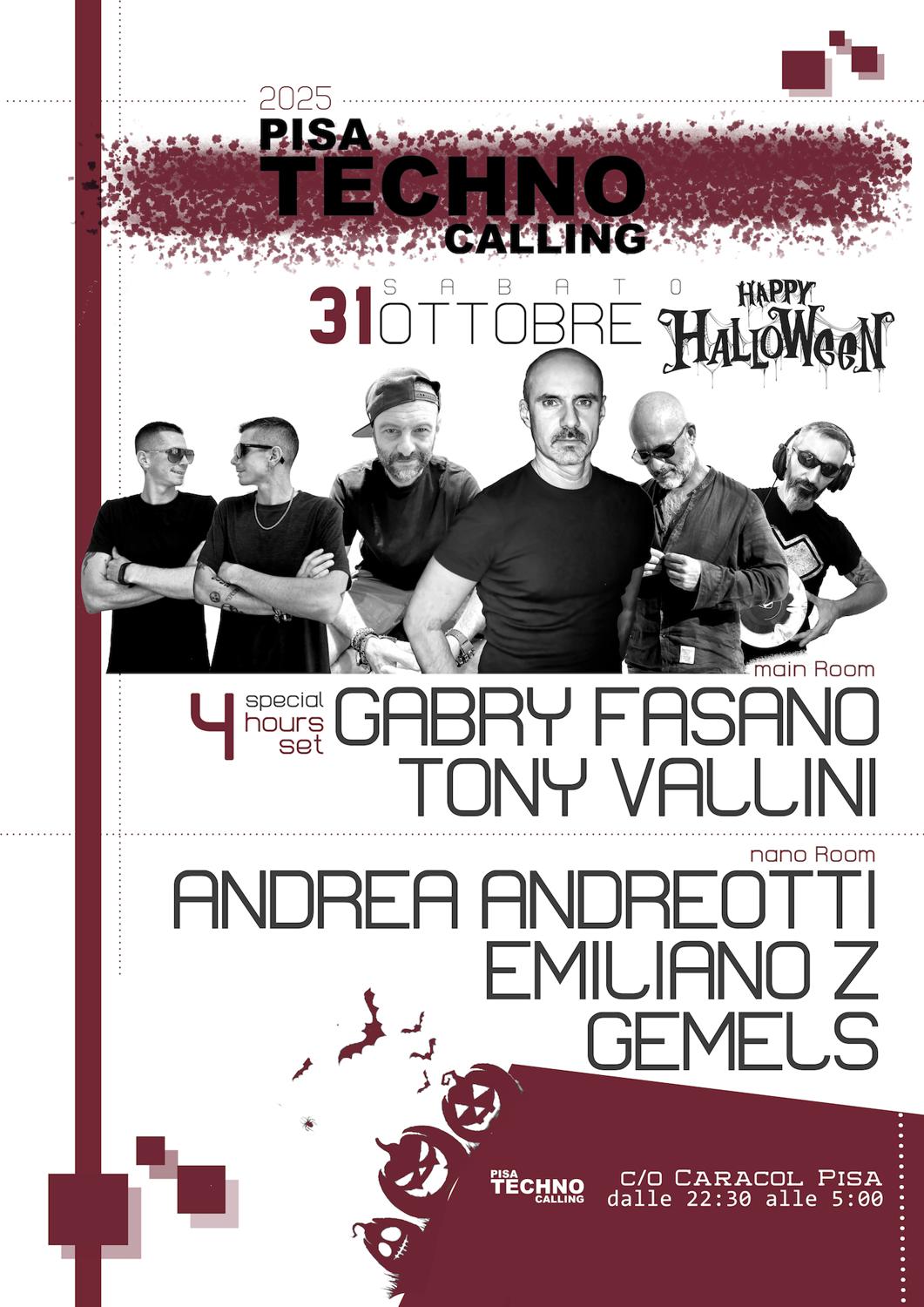 Pisa Techno Calling - Gabry Fasano 4 Hours Extended Set - Halloween 25