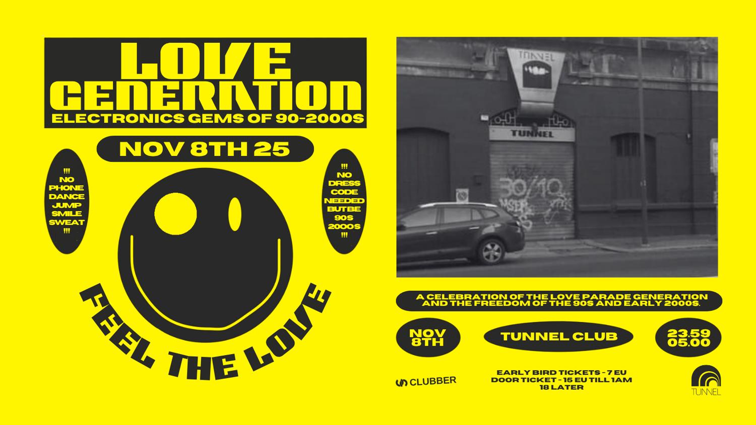 Love Generation: The Celebration Of The Love Parade Gen. Of 90S-2000S At Tunnel Club