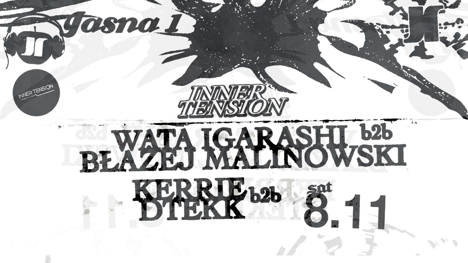 J1 | Inner Tension: Blazej Malinowski B2B Wata Igarashi, Kerrie B2B Dtekk