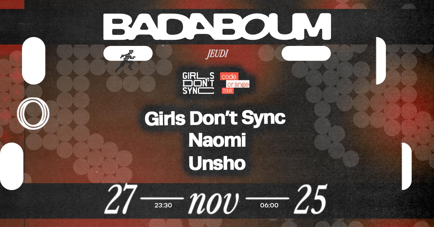 Club — Code Orange Tour: Girls Don'T Sync, Naomi, Unsho