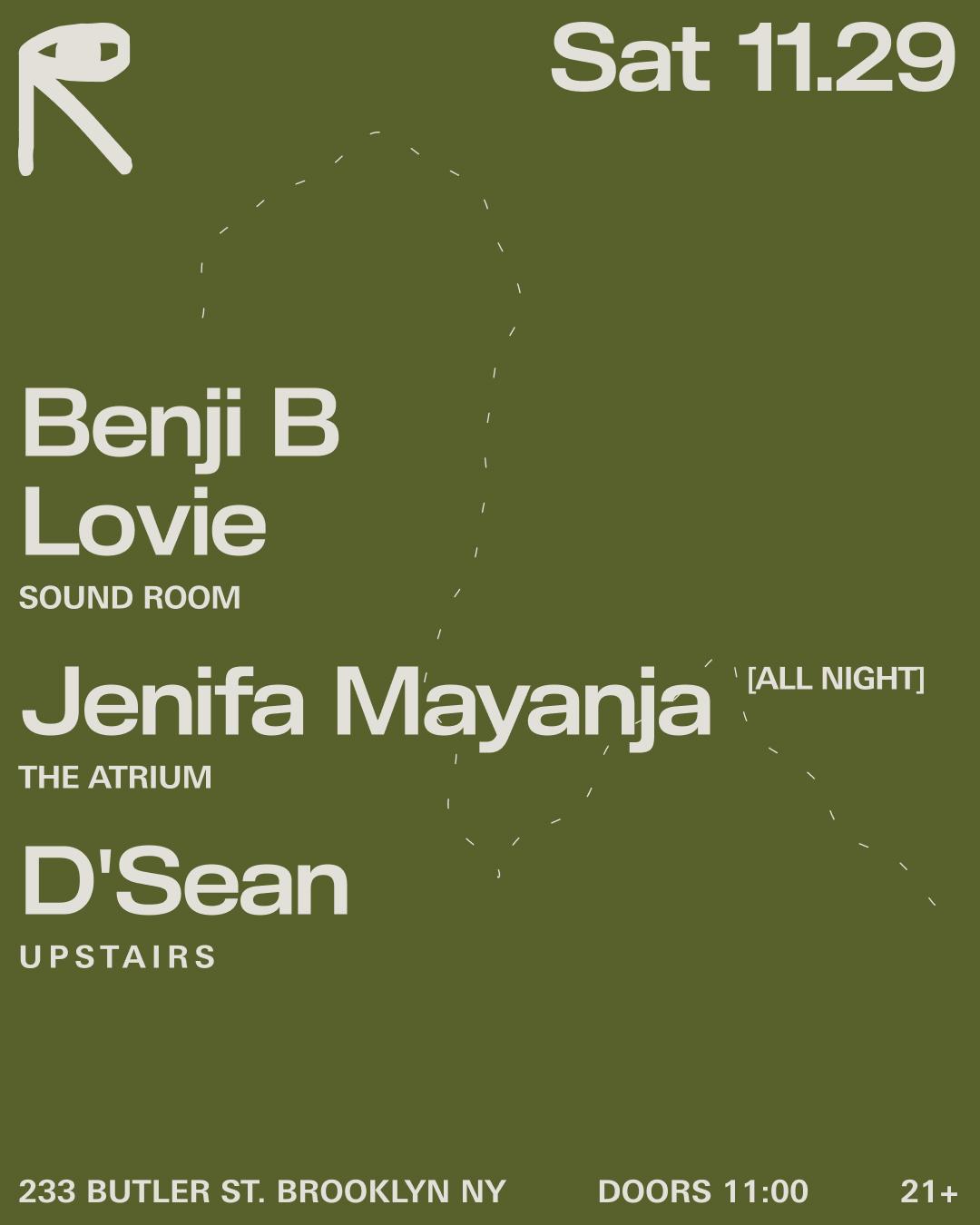 Benji B + Lovie / Jenifa Mayanja / D'Sean