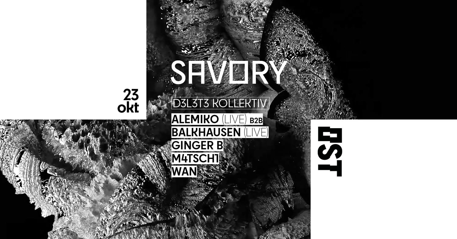 (5€) Savory - Techno Every Thursday