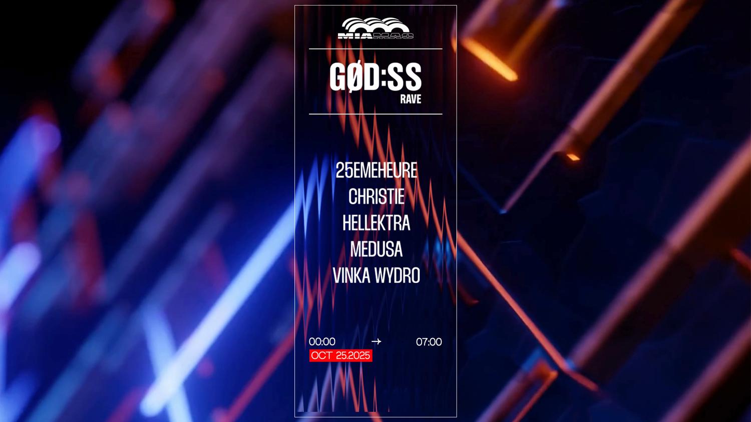 Goddess Rave: 25Emeheure, Vinka Wydro, Medusa & More