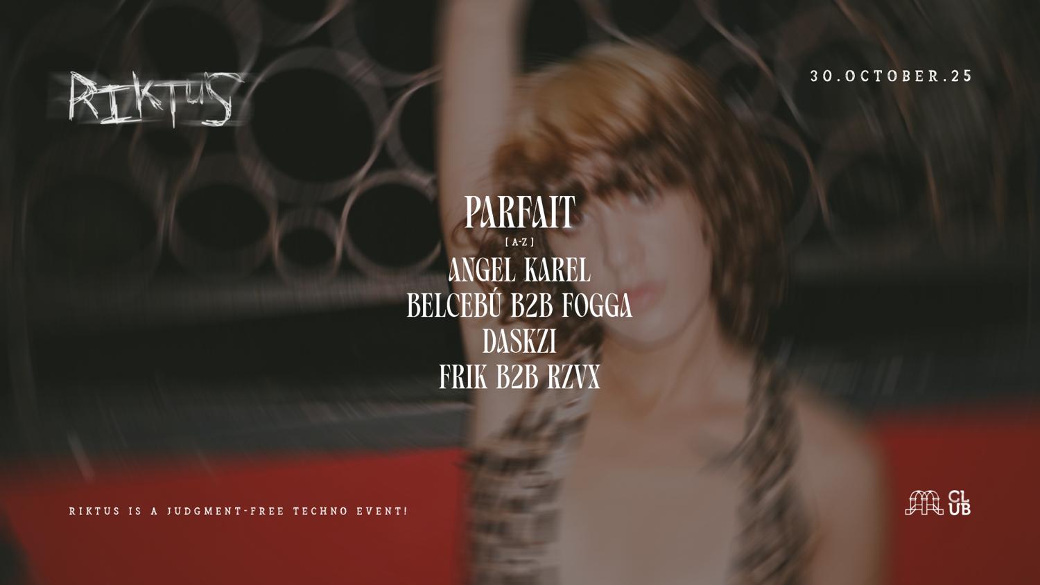 Halloween Rave By Riktus X Orginis W/ Parfait (Fr), Angel Karel (Fr), Rzvx B2B Frik