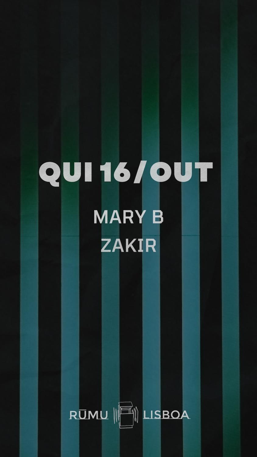 Rūmu Presents: Mary B & Zakir