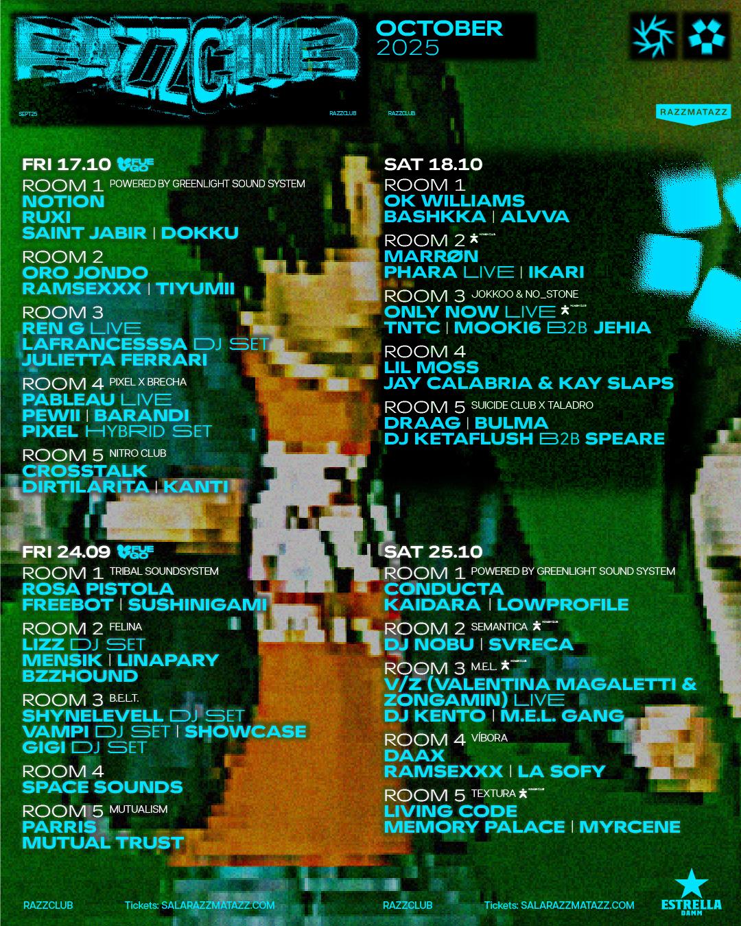 Razzclub: Marrøn, Phara Live, Ok Williams, Bashkka, Alvva, Only Now Live