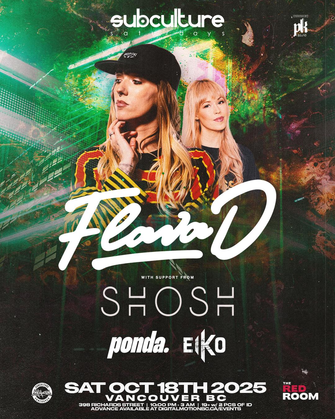 Flava D With Shosh At Subculture Saturdays